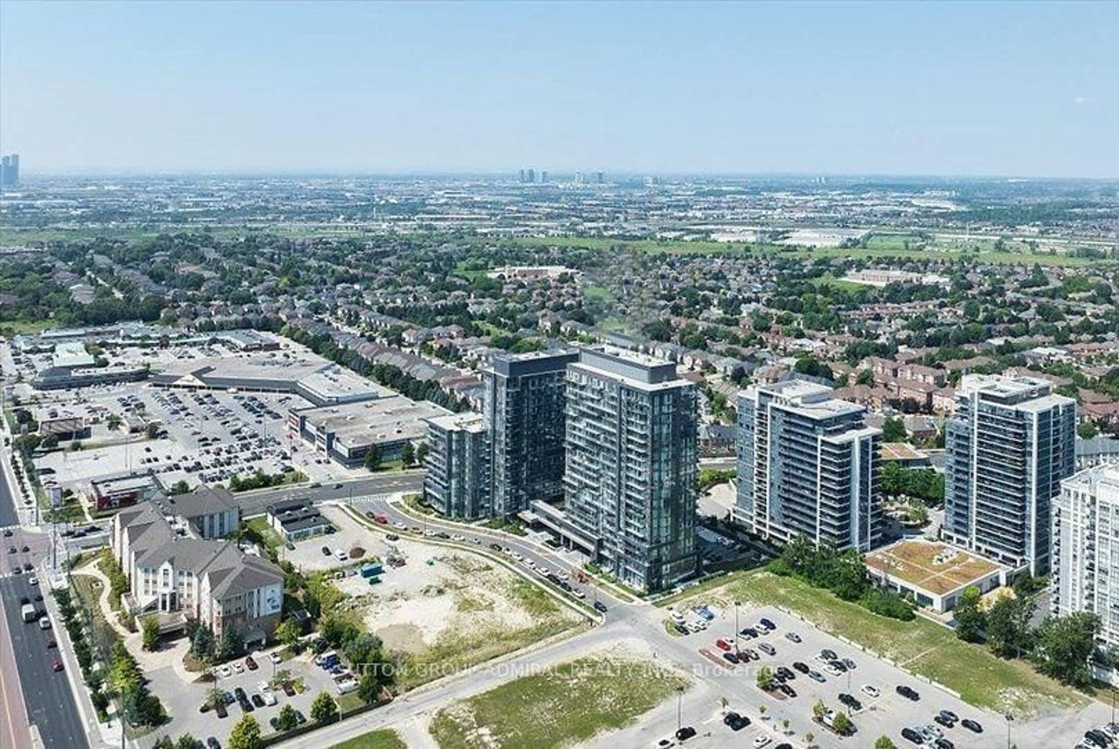 A pic from outside/outdoor area/front of a property/back of a property/a pic from drone, city buildings view from balcony for 10 Gatineau Dr #716, Vaughan Ontario L4J 0L2
