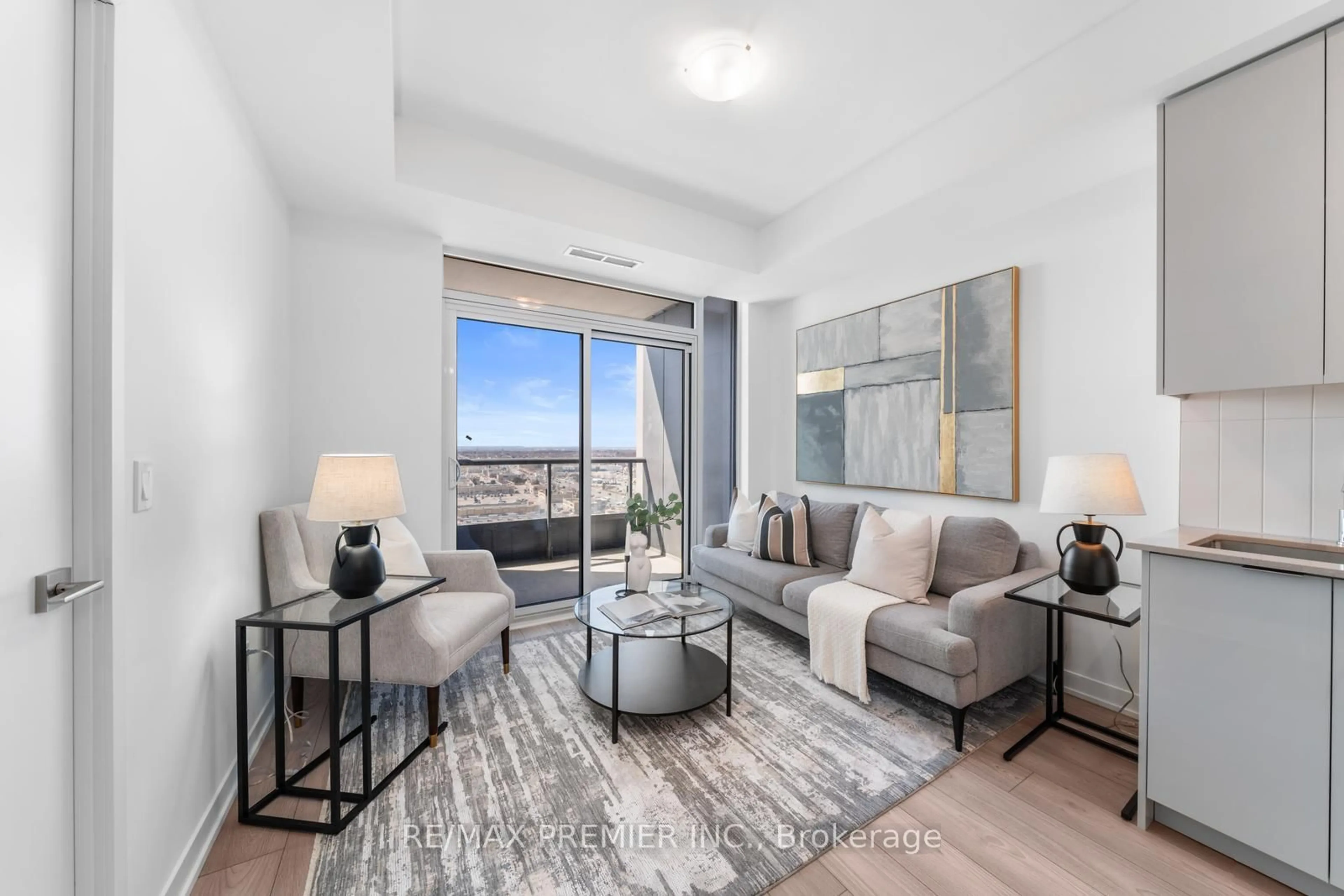 Living room with furniture, unknown for 10 Abeja St #1412, Vaughan Ontario L4K 0R4