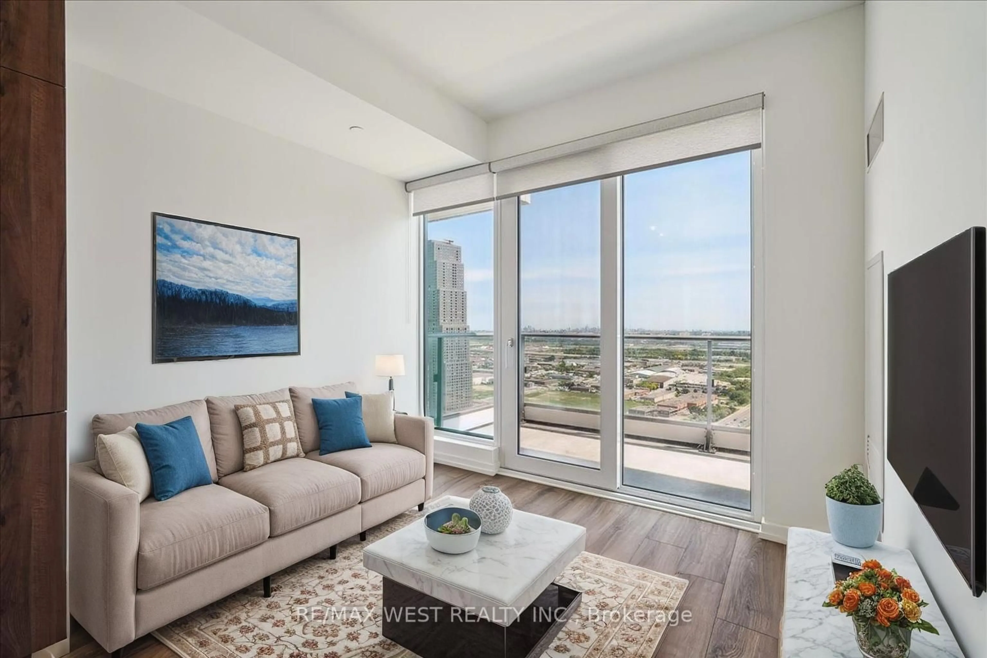 Living room with furniture, unknown for 1000 Portage Pkwy #3508, Vaughan Ontario L4K 0L1