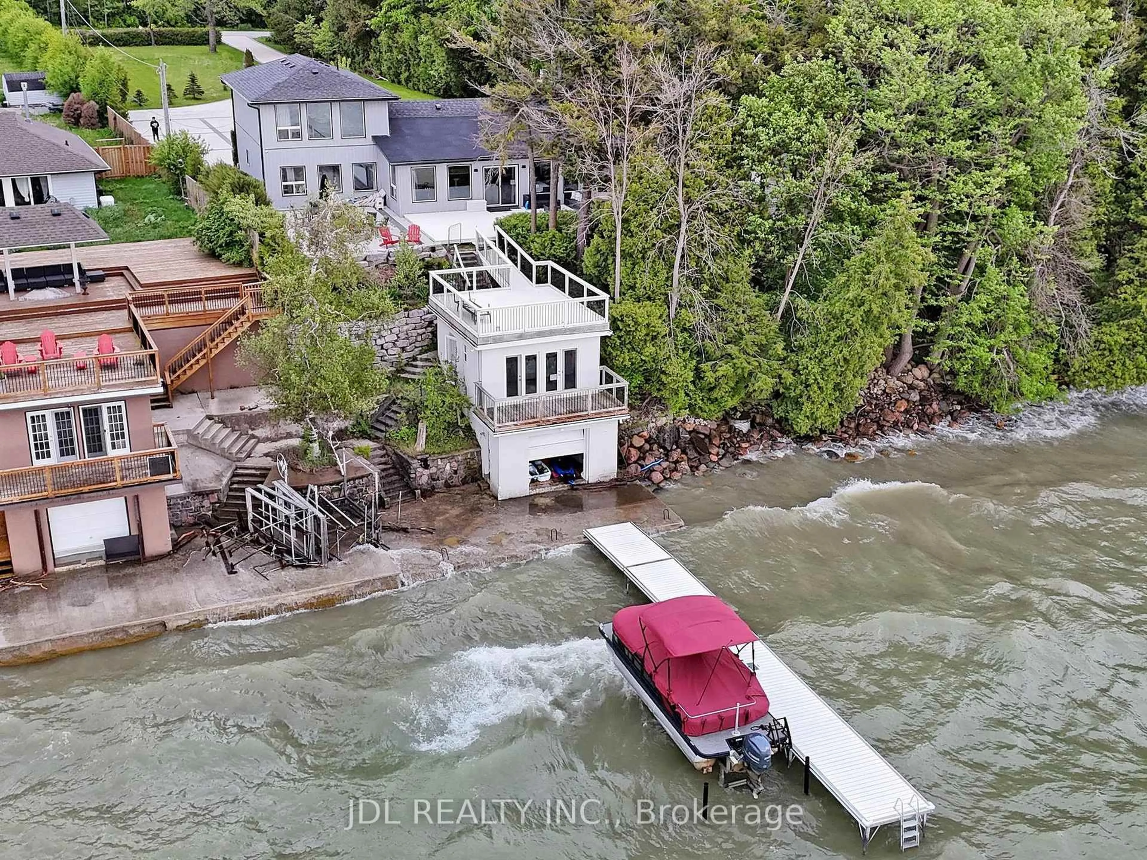 A pic from outside/outdoor area/front of a property/back of a property/a pic from drone, water/lake/river/ocean view for 25220 Maple Beach Rd, Brock Ontario L0K 1A0