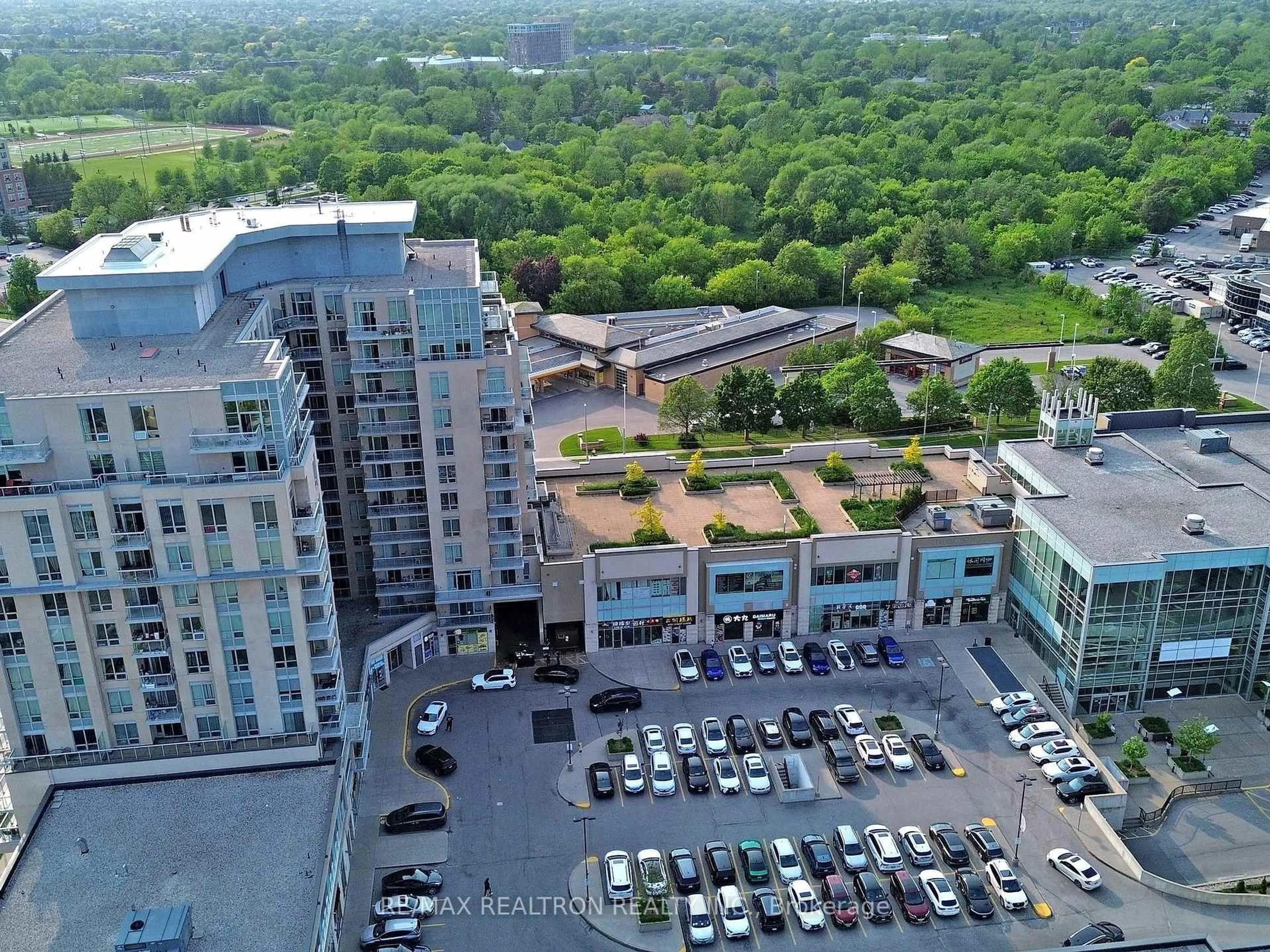 A pic from outside/outdoor area/front of a property/back of a property/a pic from drone, city buildings view from balcony for 8323 Kennedy Rd #522, Markham Ontario L3R 5W7