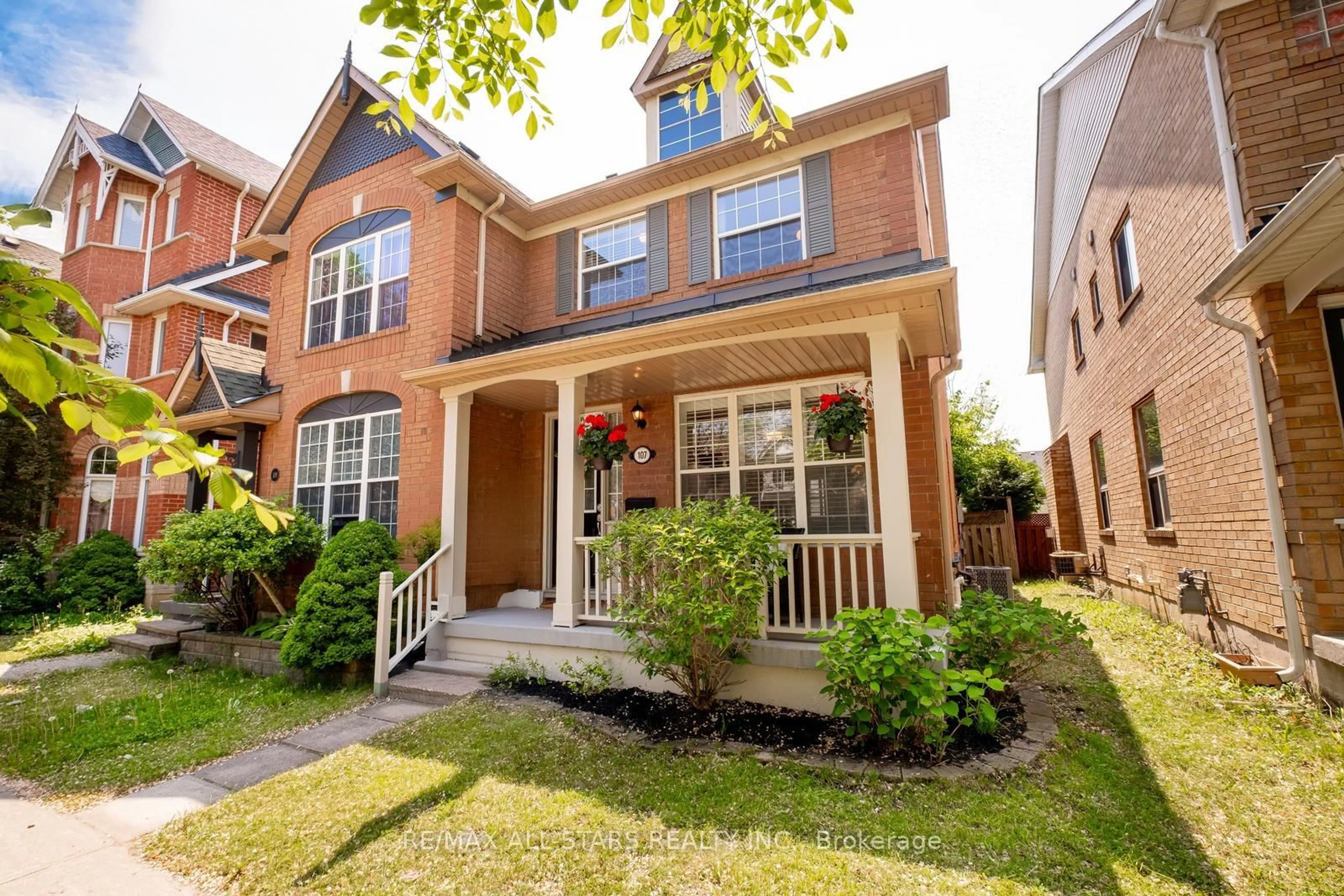 Home with brick exterior material, street for 107 White's Hill Ave, Markham Ontario L6B 1C2