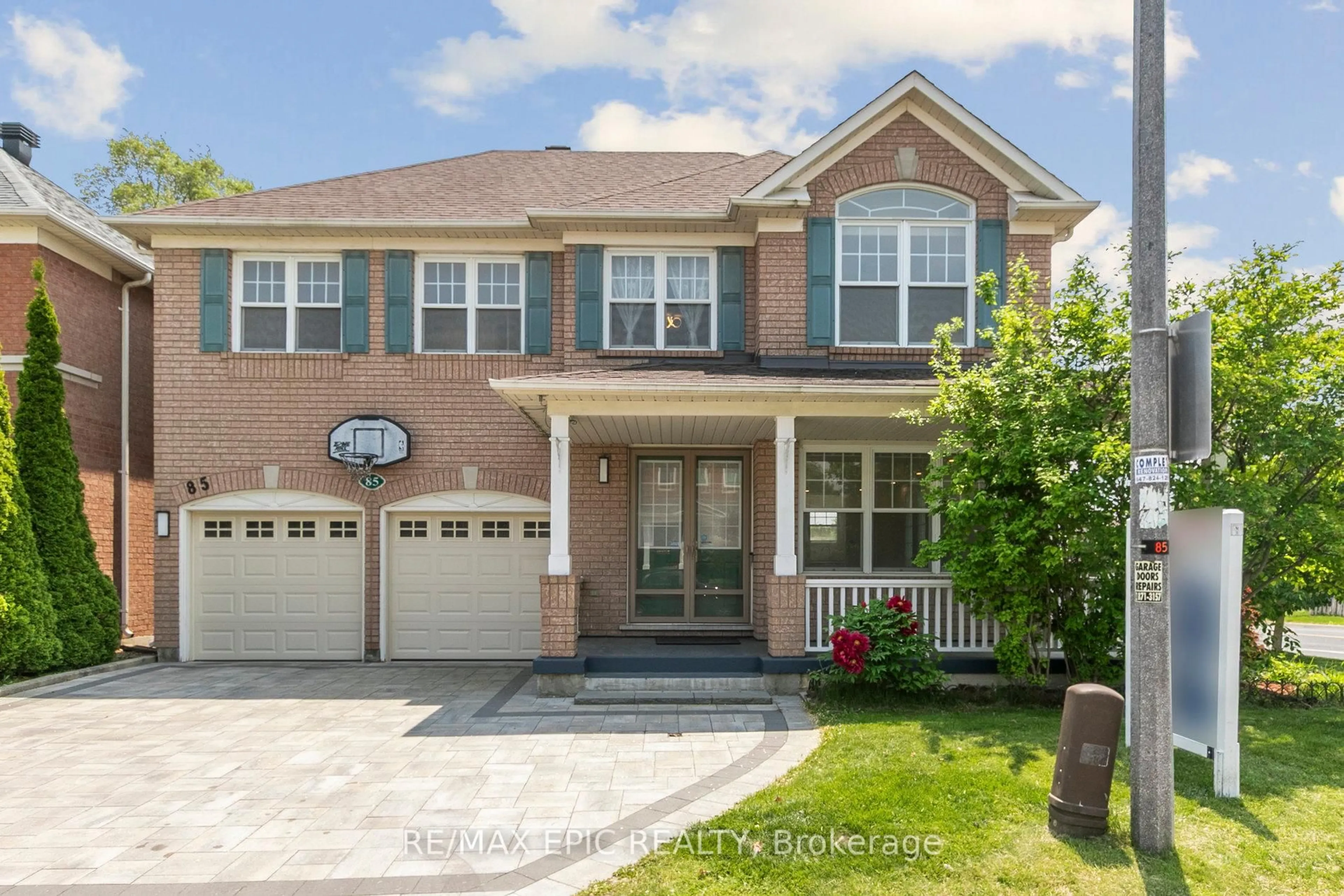 Home with brick exterior material, street for 85 Majestic Dr, Markham Ontario L6C 2G8
