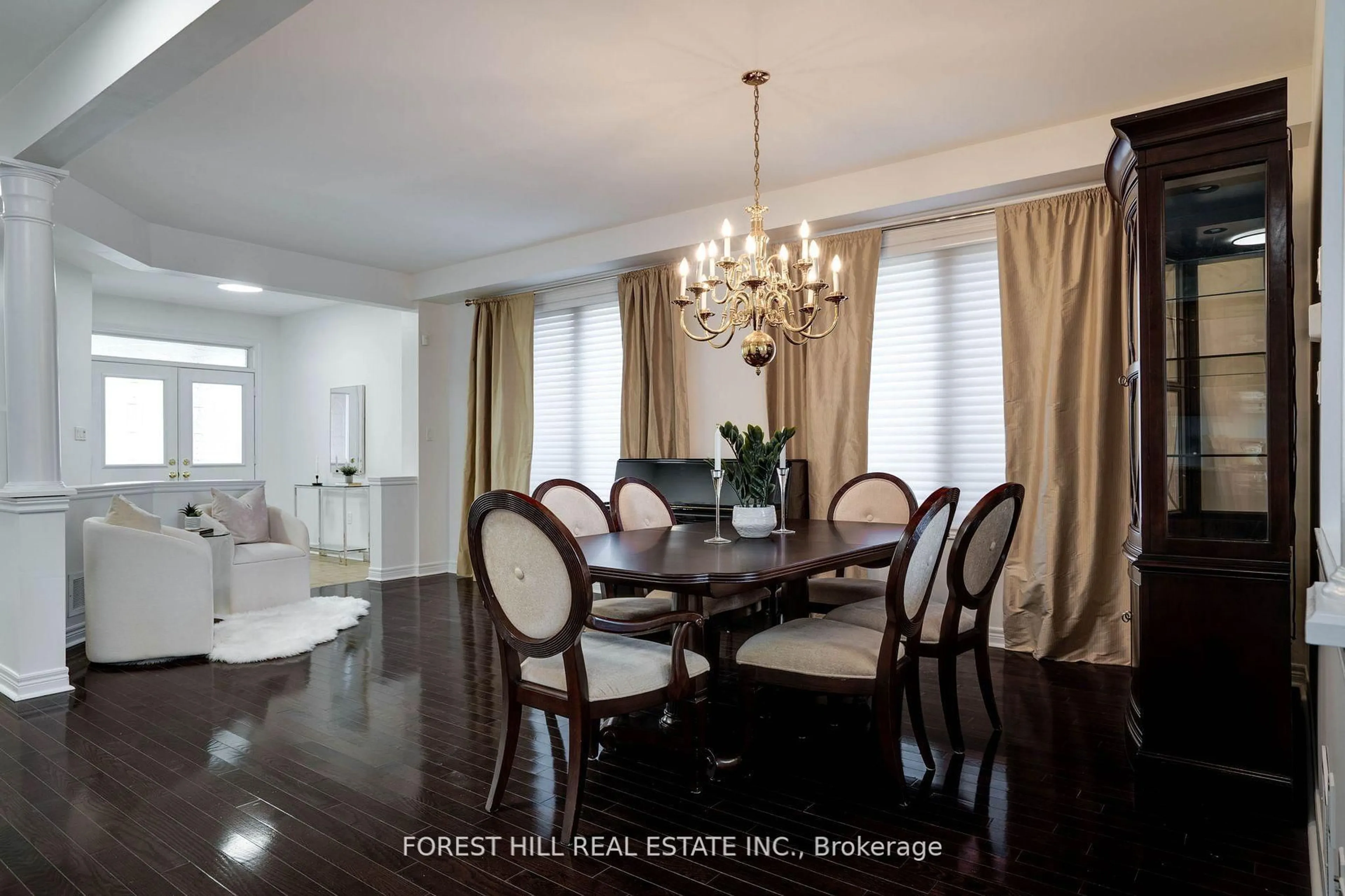 Dining room, wood/laminate floor for 73 Balsamwood Rd, Vaughan Ontario L4J 9E3