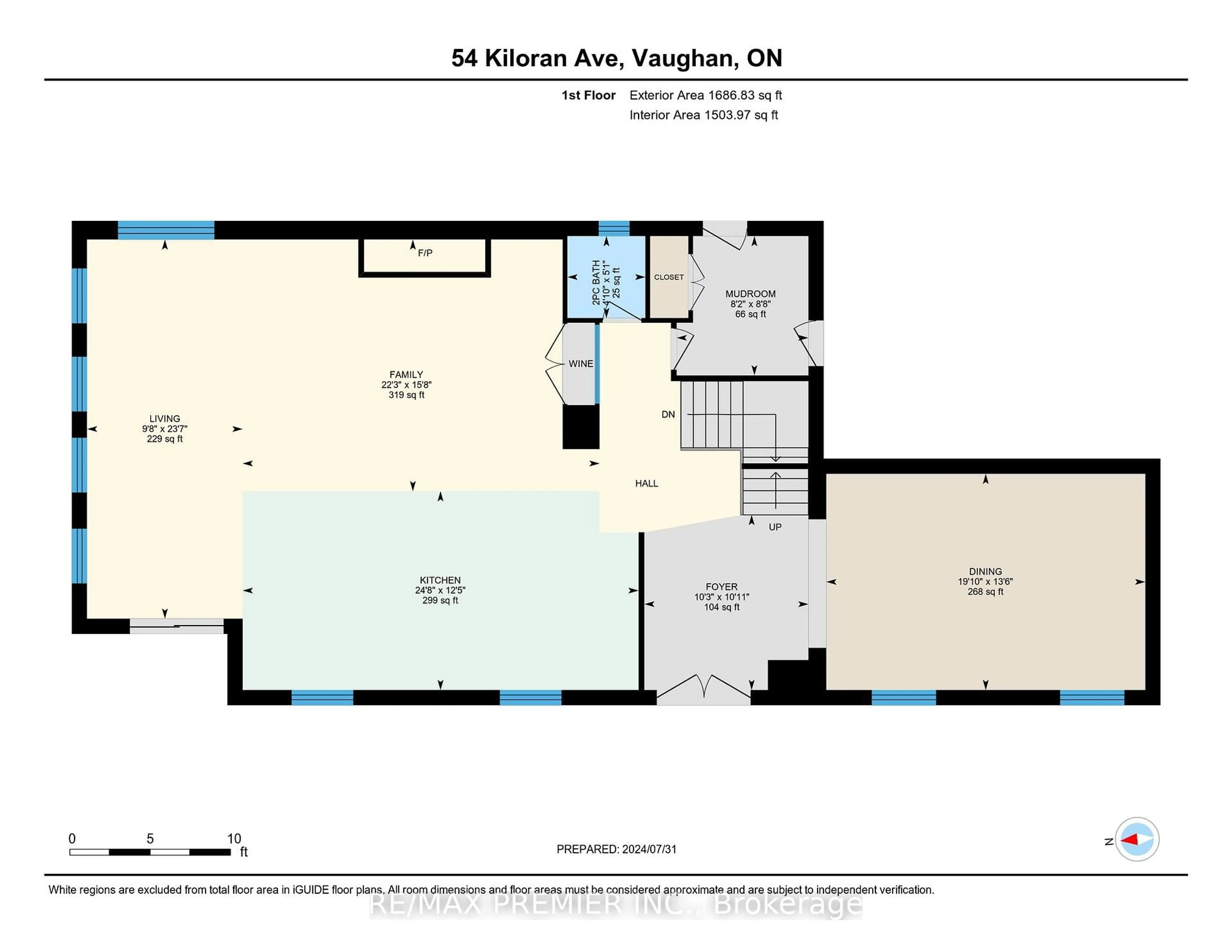 Floor plan for 54 Kiloran Ave, Vaughan Ontario L4L 3S9