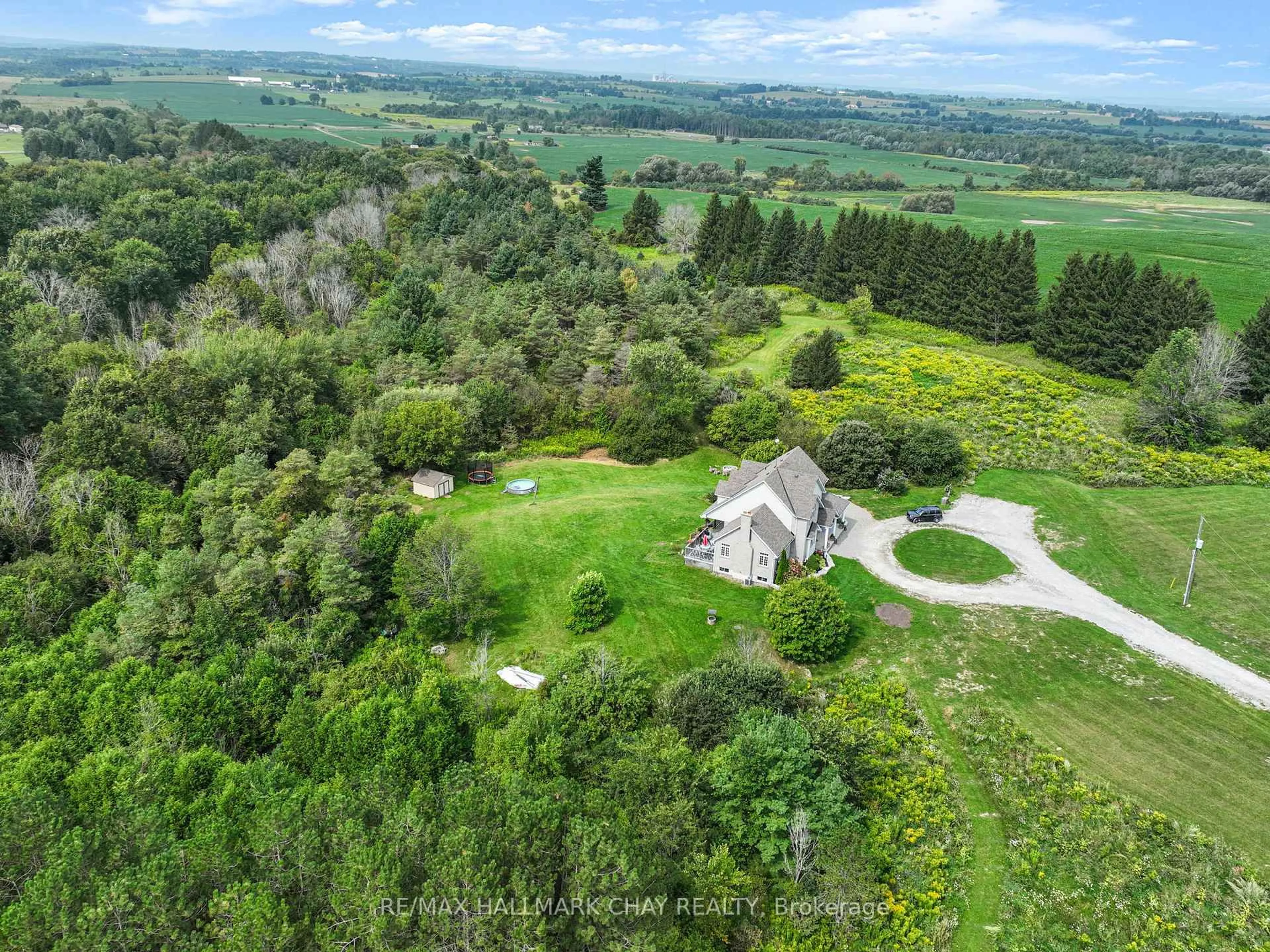 A pic from outside/outdoor area/front of a property/back of a property/a pic from drone, forest/trees view for 4146 Concession 7 Rd, Adjala-Tosorontio Ontario L0G 1L0