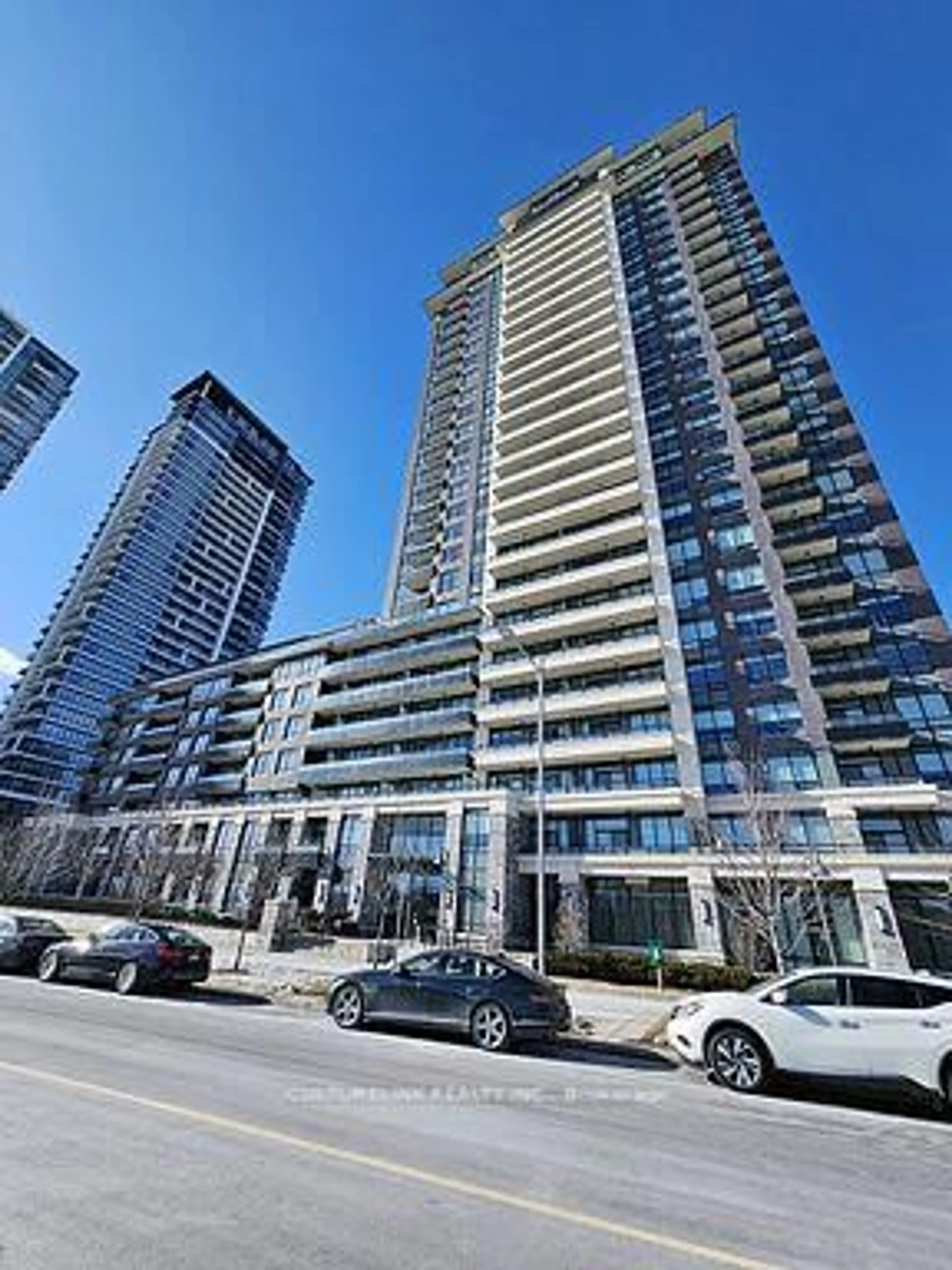 A pic from outside/outdoor area/front of a property/back of a property/a pic from drone, unknown for 15 Water Walk Dr #215, Markham Ontario L6G 0G2