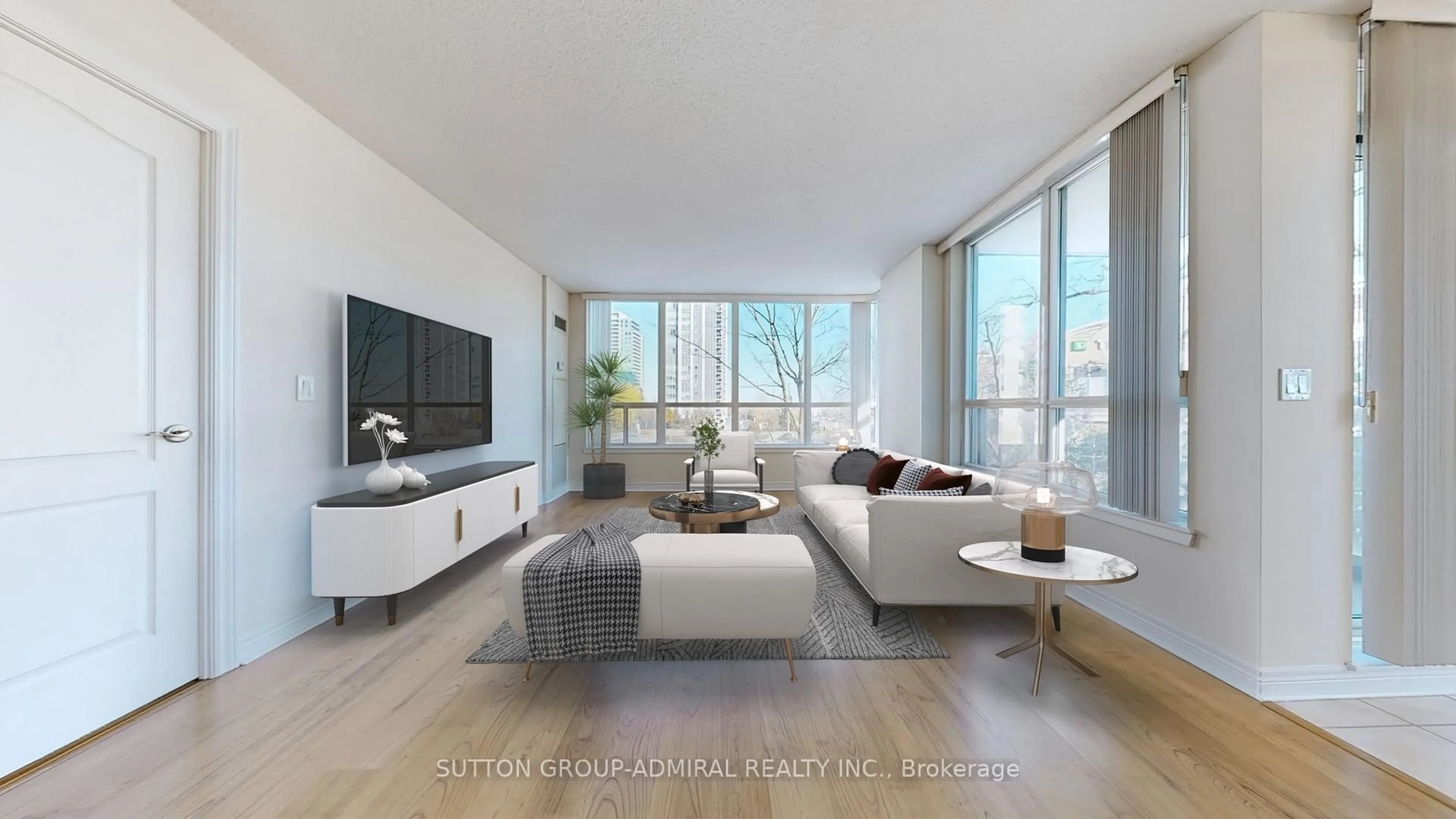 Living room with furniture, unknown for 60 Disera Dr #204, Vaughan Ontario L4J 9G1