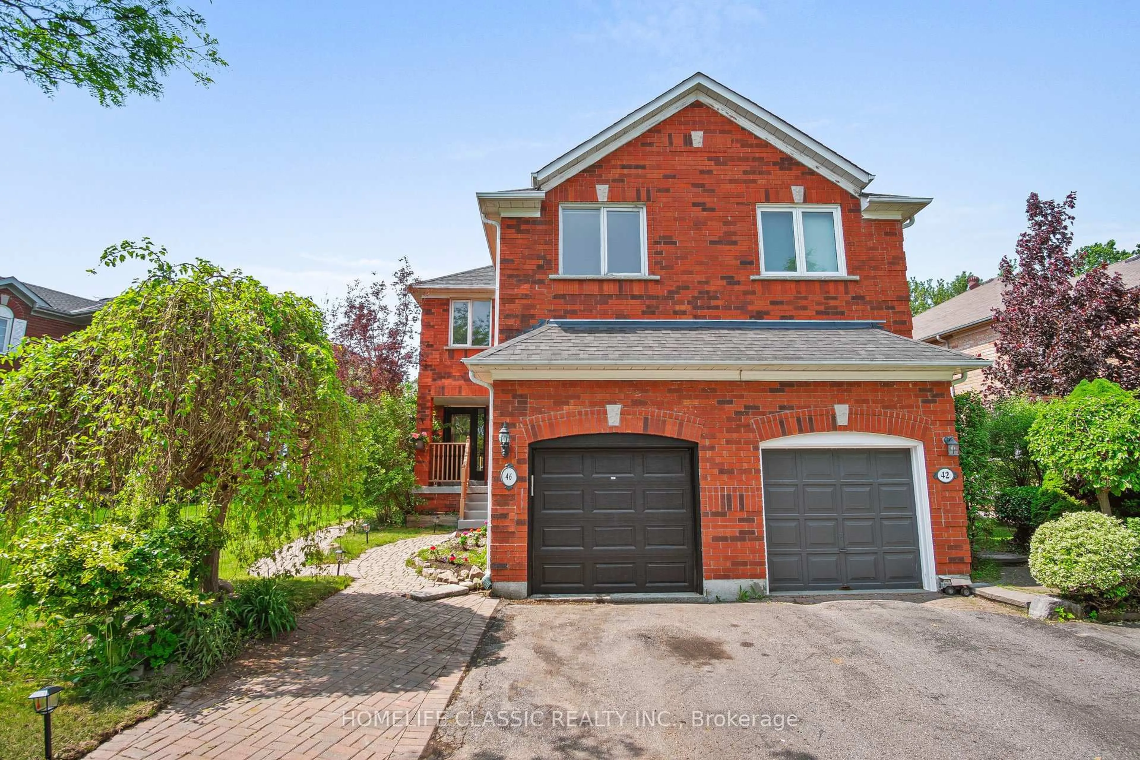 Home with brick exterior material, street for 46 October Lane, Aurora Ontario L4G 6Z9