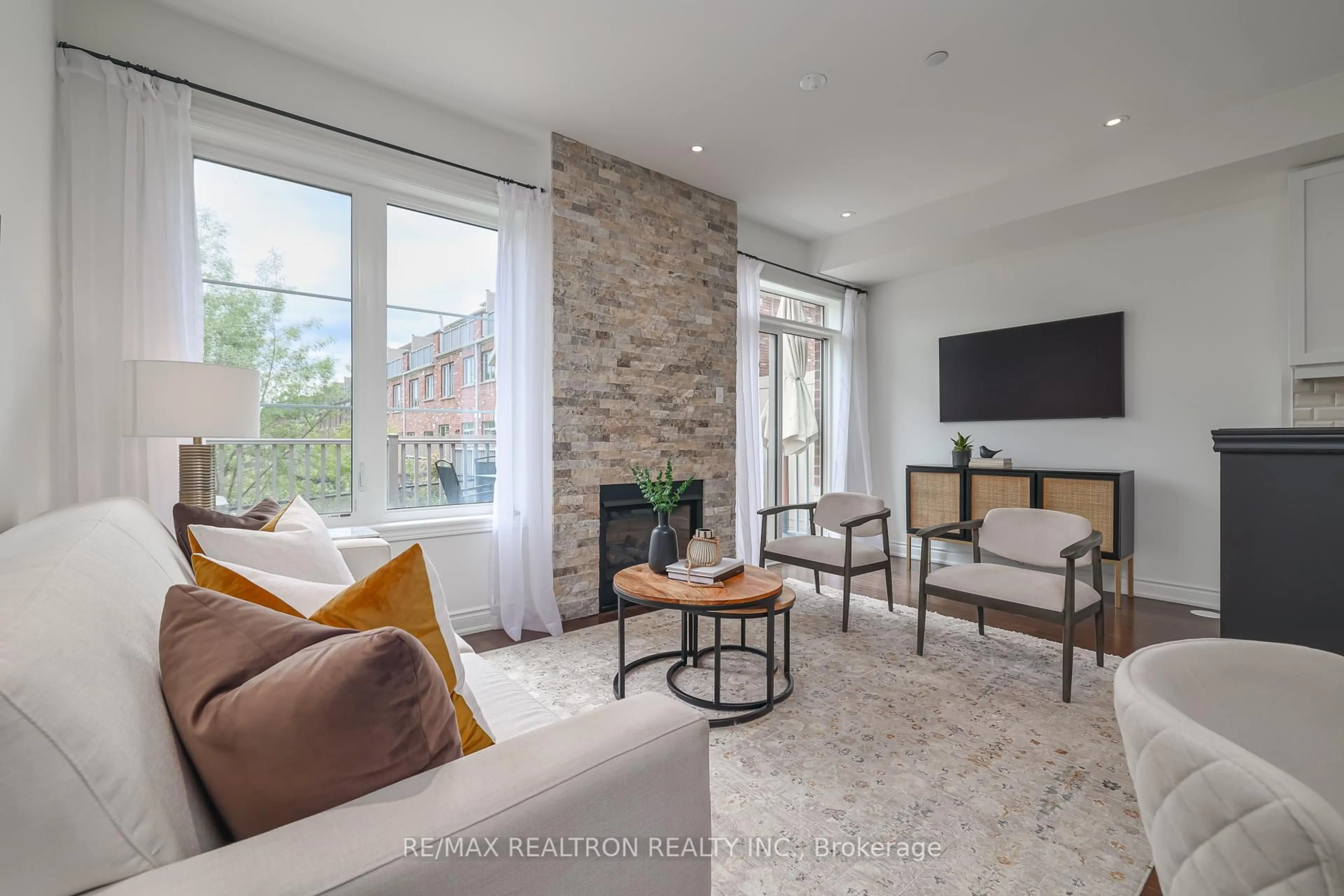 Living room with furniture, unknown for 1331 Major Mackenzie Dr #136, Vaughan Ontario L6A 4W4
