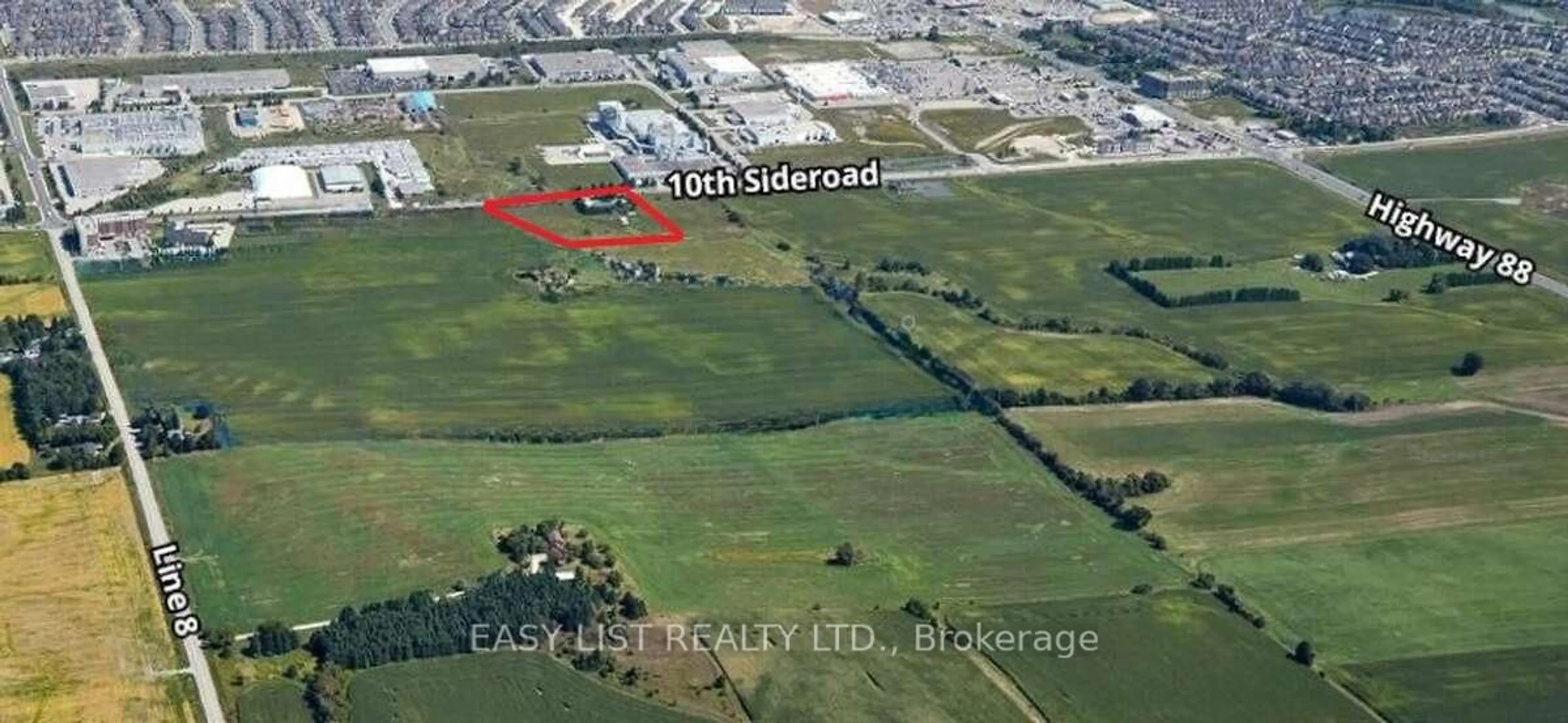 A pic from outside/outdoor area/front of a property/back of a property/a pic from drone, unknown for 2878 10th Sdrd, Bradford West Gwillimbury Ontario L3Z 2L3