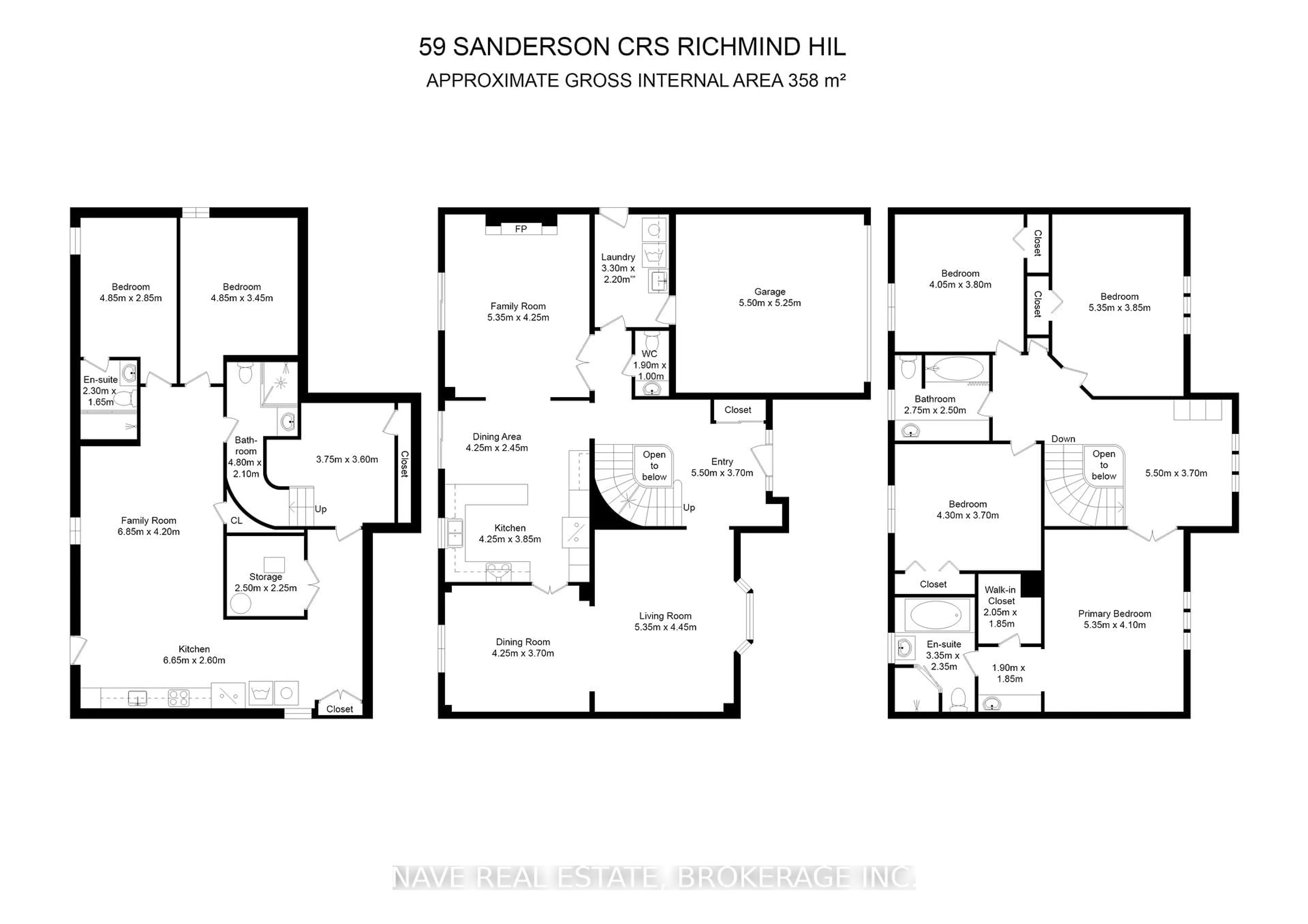 Floor plan for 59 Sanderson Cres, Richmond Hill Ontario L4C 5L5