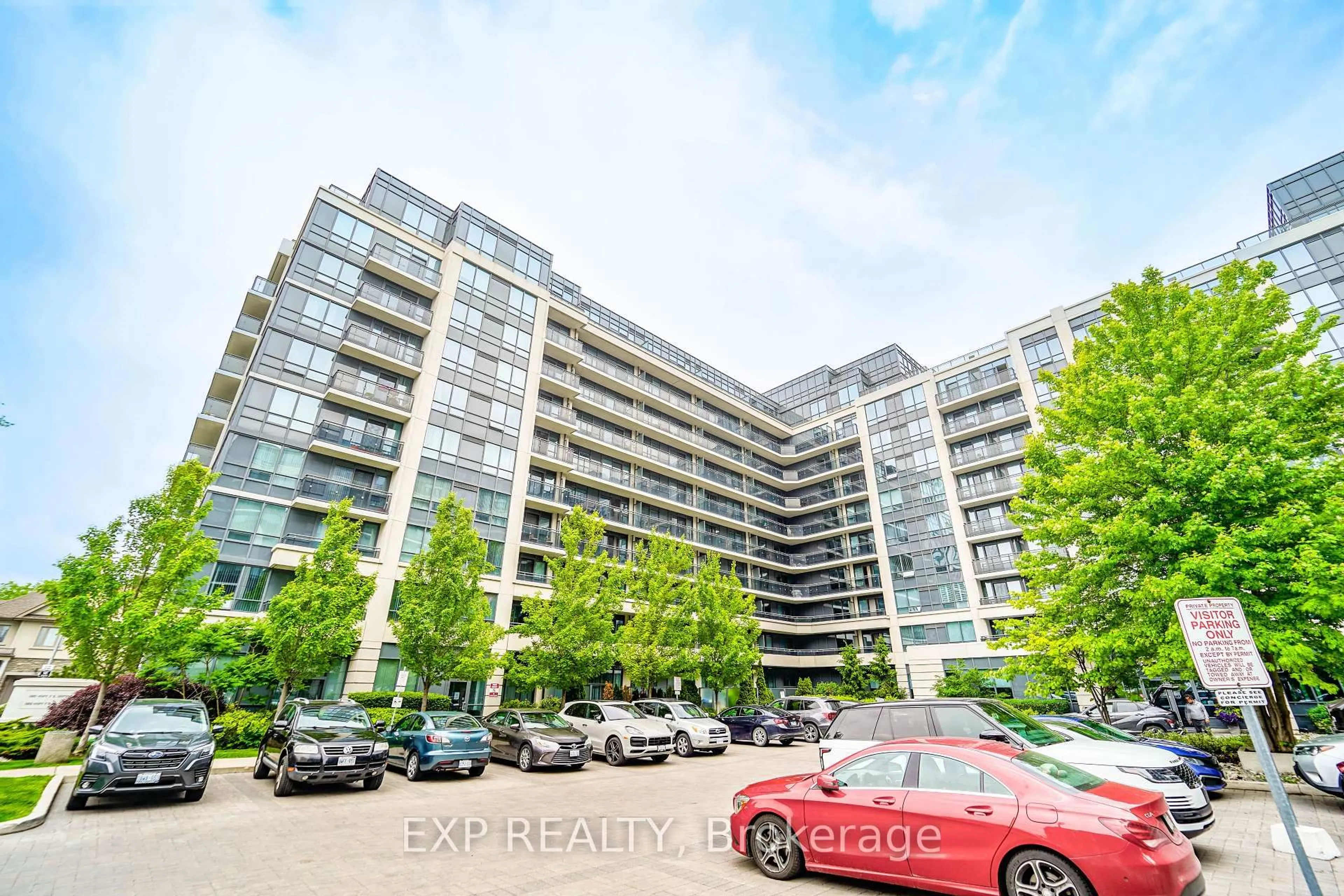 A pic from outside/outdoor area/front of a property/back of a property/a pic from drone, building for 376 Highway 7 St #908, Richmond Hill Ontario L4B 0C7