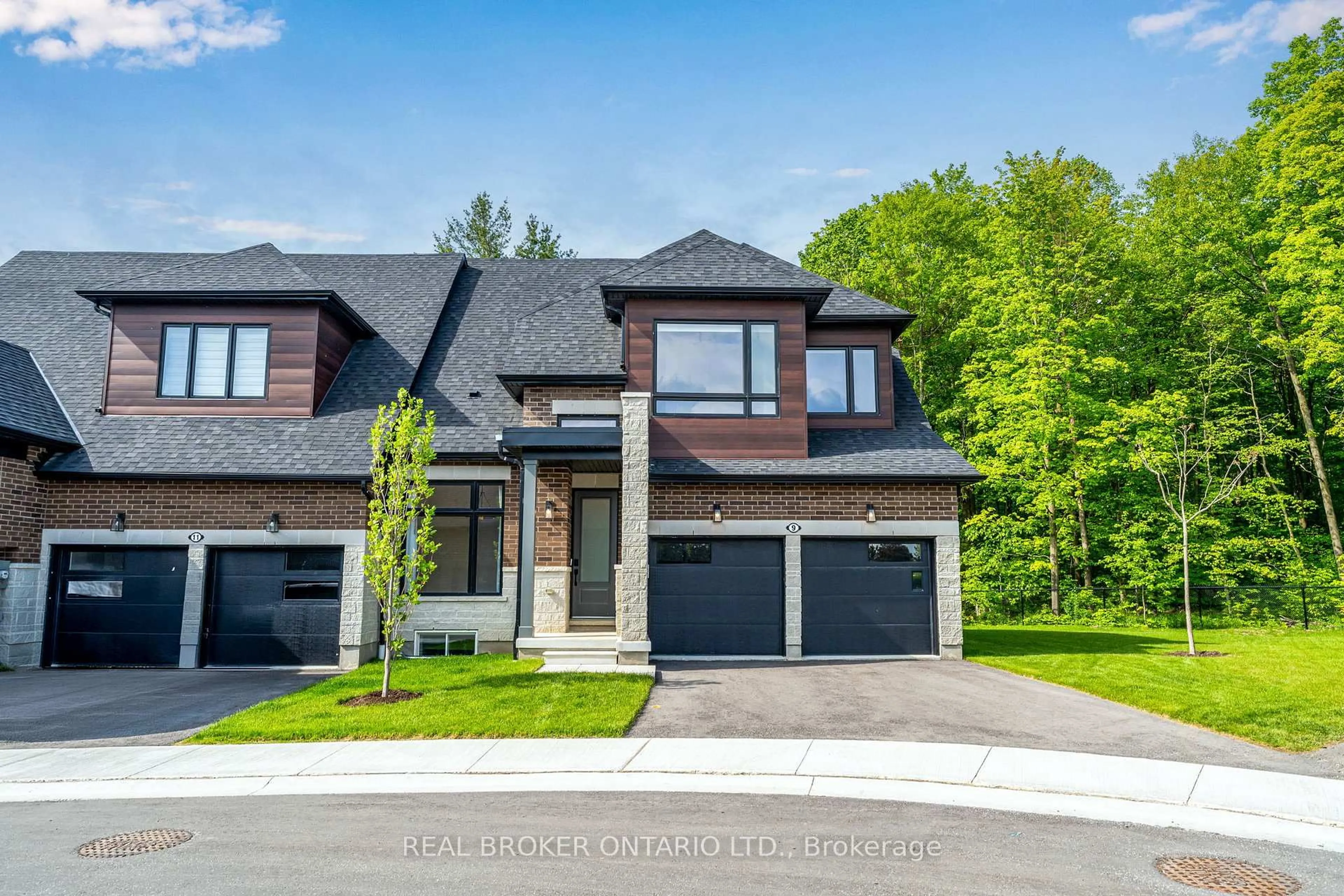 Home with brick exterior material, street for 9 Vern Robertson Gate, Uxbridge Ontario L9P 0R9