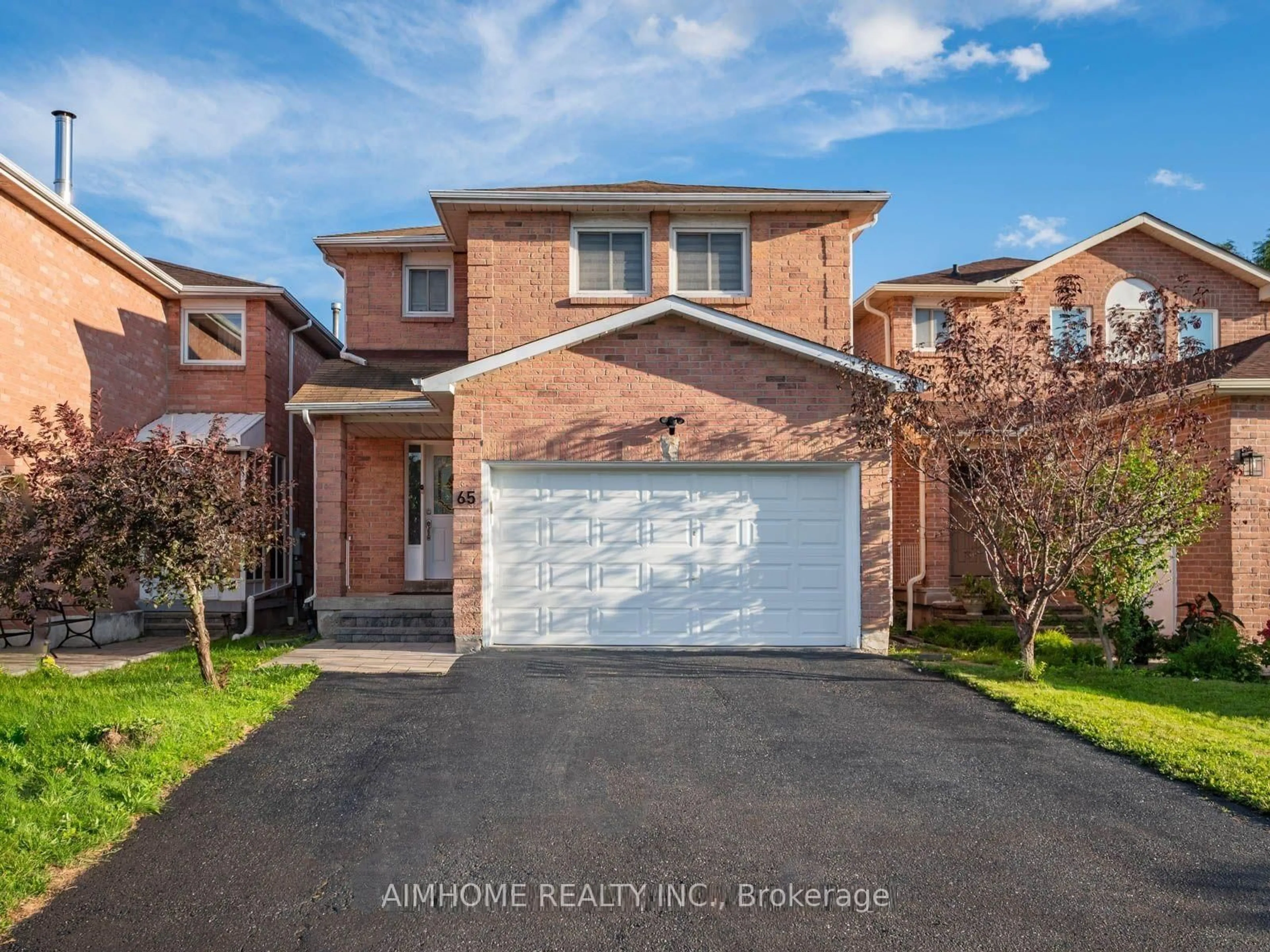 Home with brick exterior material, street for 65 Westhampton Dr, Vaughan Ontario L4J 7H5