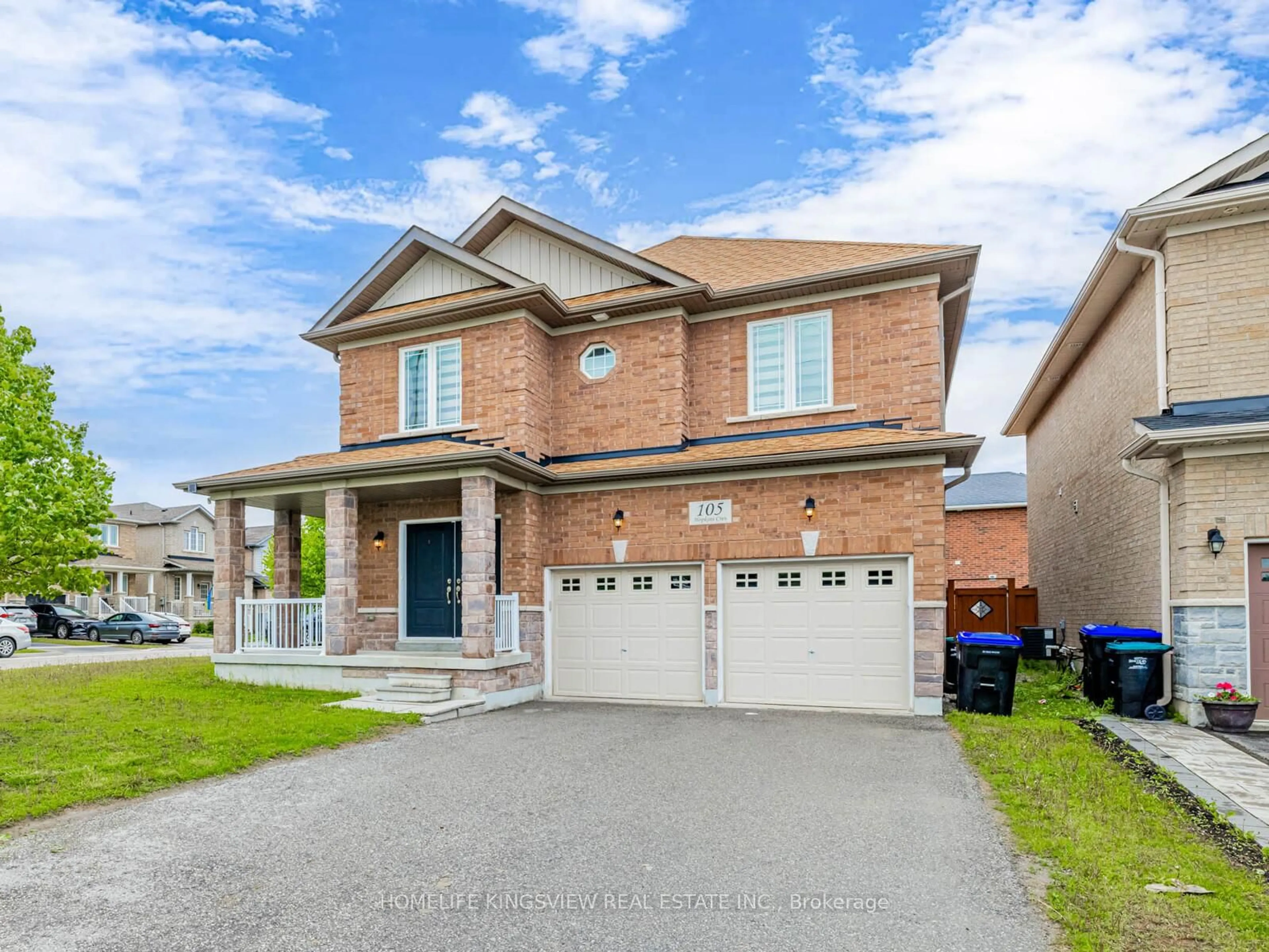 Home with brick exterior material, street for 105 Hopkins Cres, Bradford West Gwillimbury Ontario L3Z 2A4