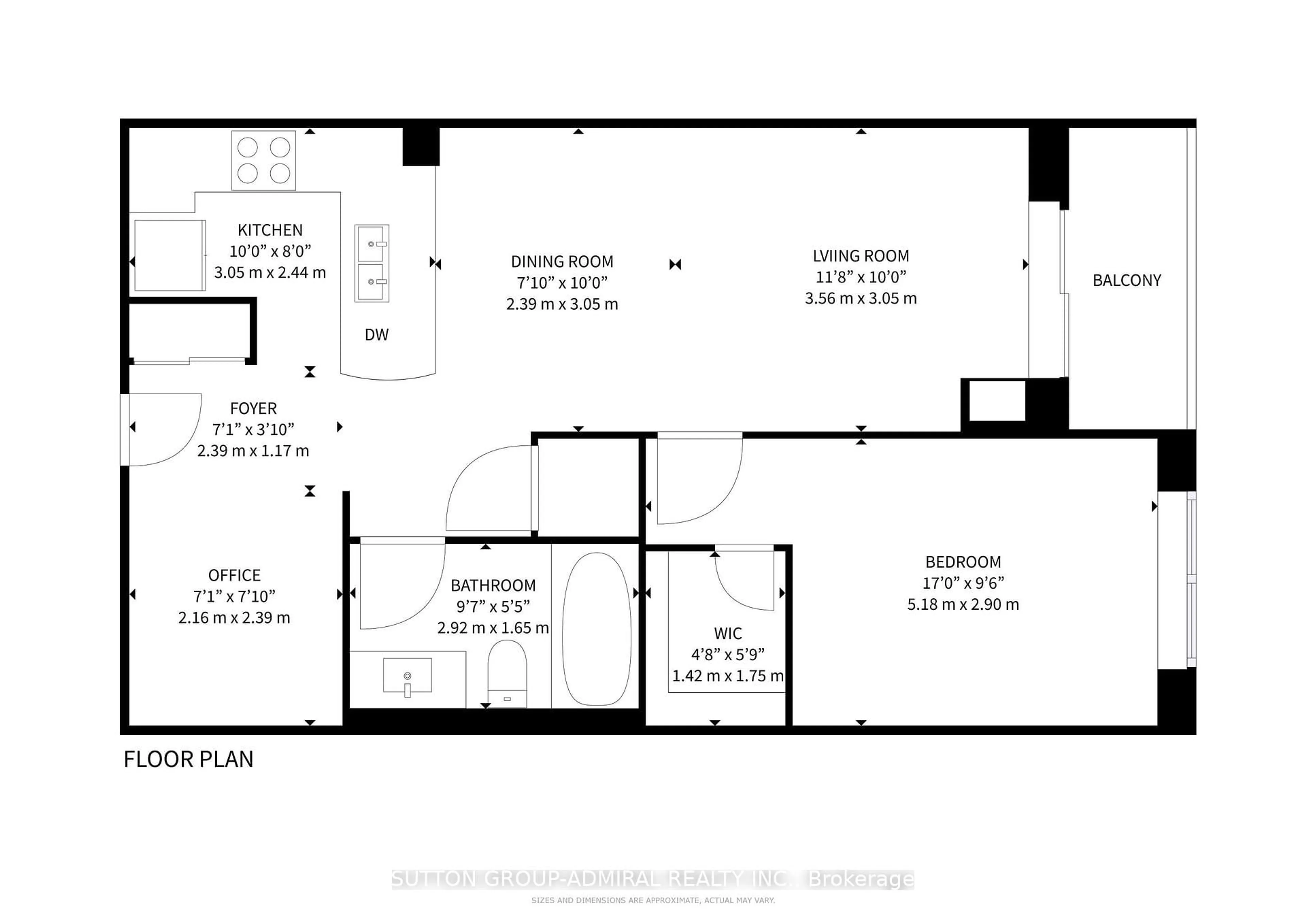 Floor plan for 75 King William Cres #LPH8, Richmond Hill Ontario L4B 0C1