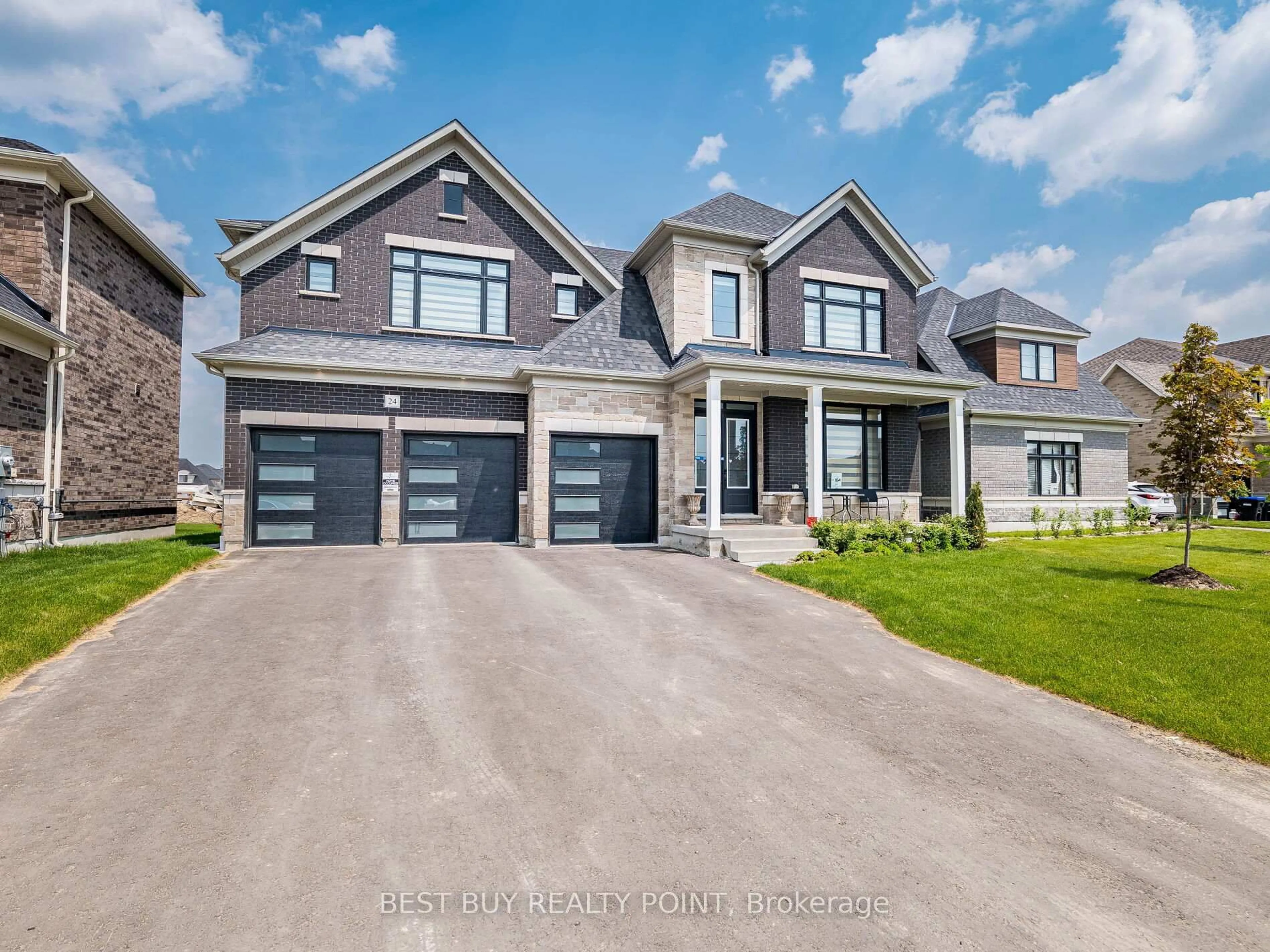 Home with brick exterior material, street for 24 Magnolia Ave, Adjala-Tosorontio Ontario L0G 1W0