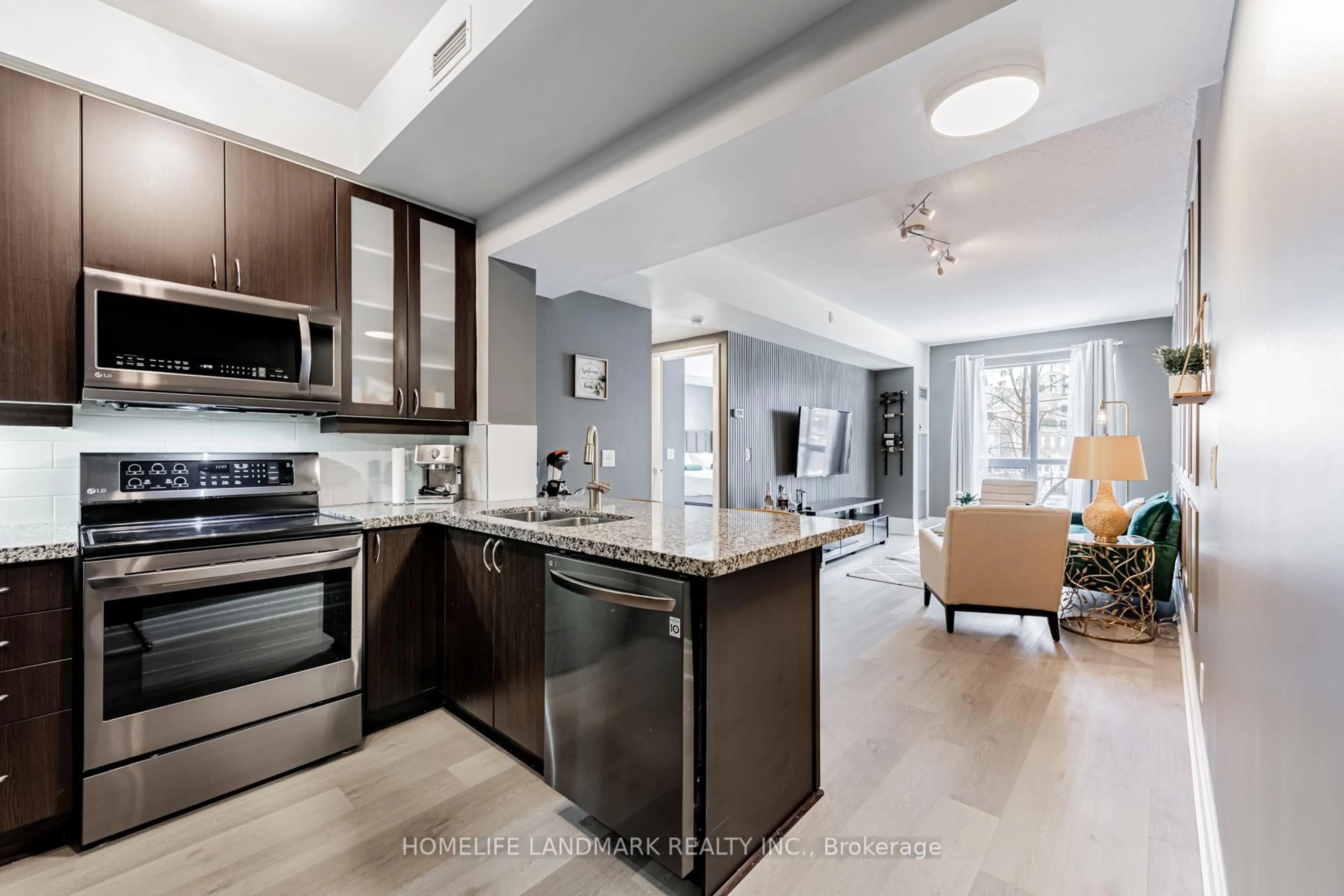 Open concept kitchen, unknown for 57 Upper Duke Cres #205, Markham Ontario L6G 0B7