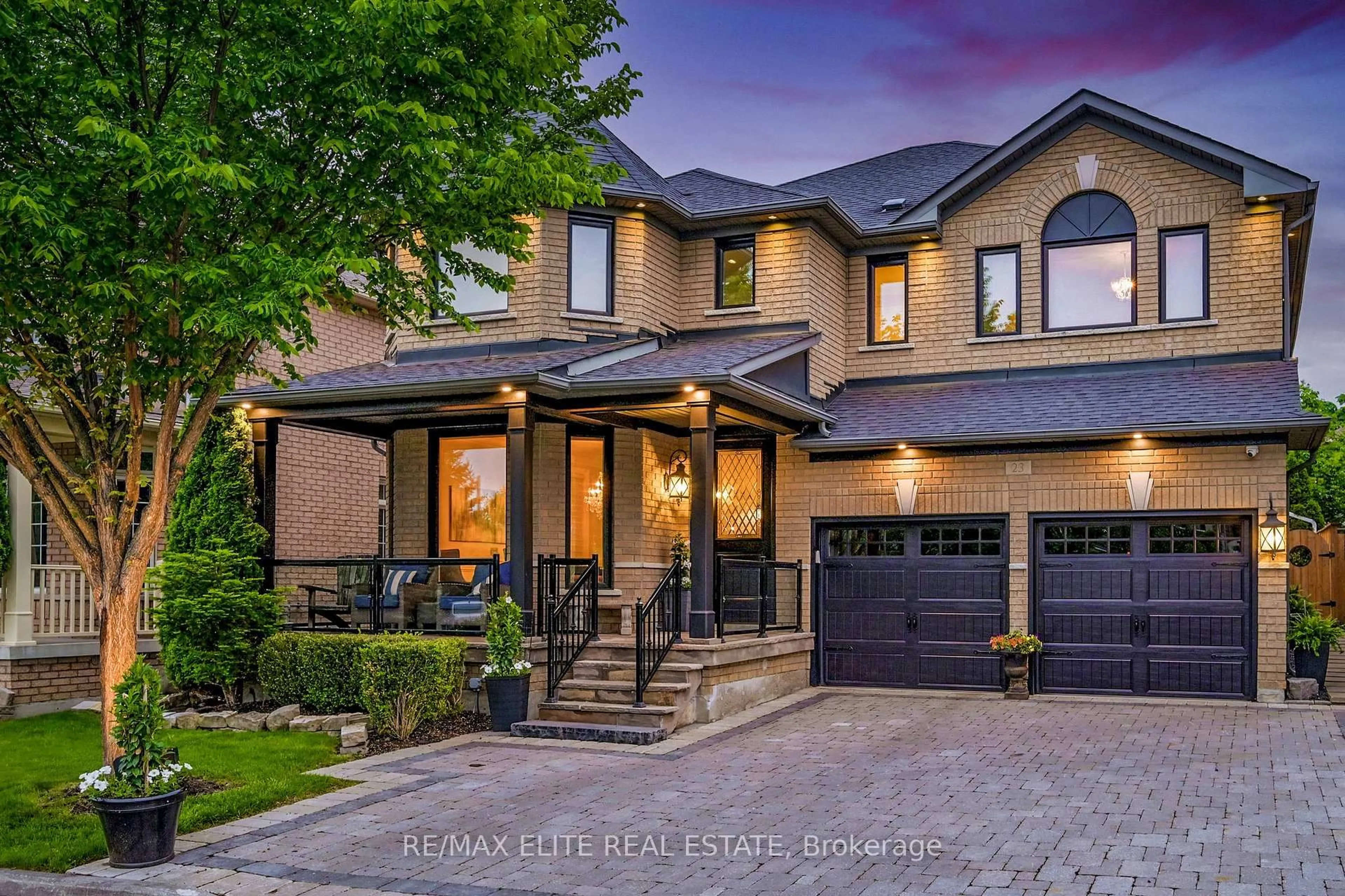 Home with brick exterior material, street for 23 Linsmary Crt, Markham Ontario L6E 1L2