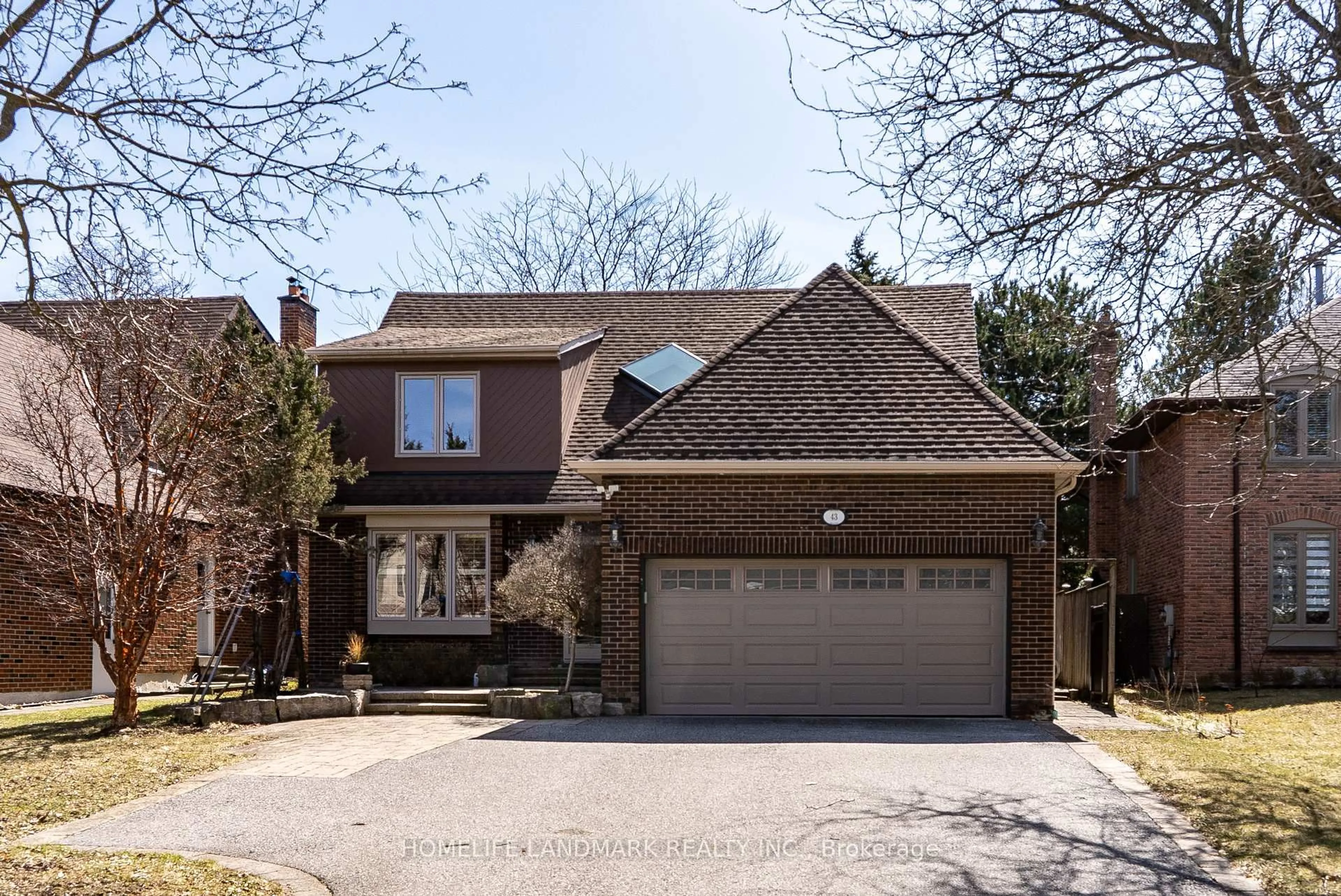 Home with brick exterior material, street for 43 Pennock Cres, Markham Ontario L3R 3M5