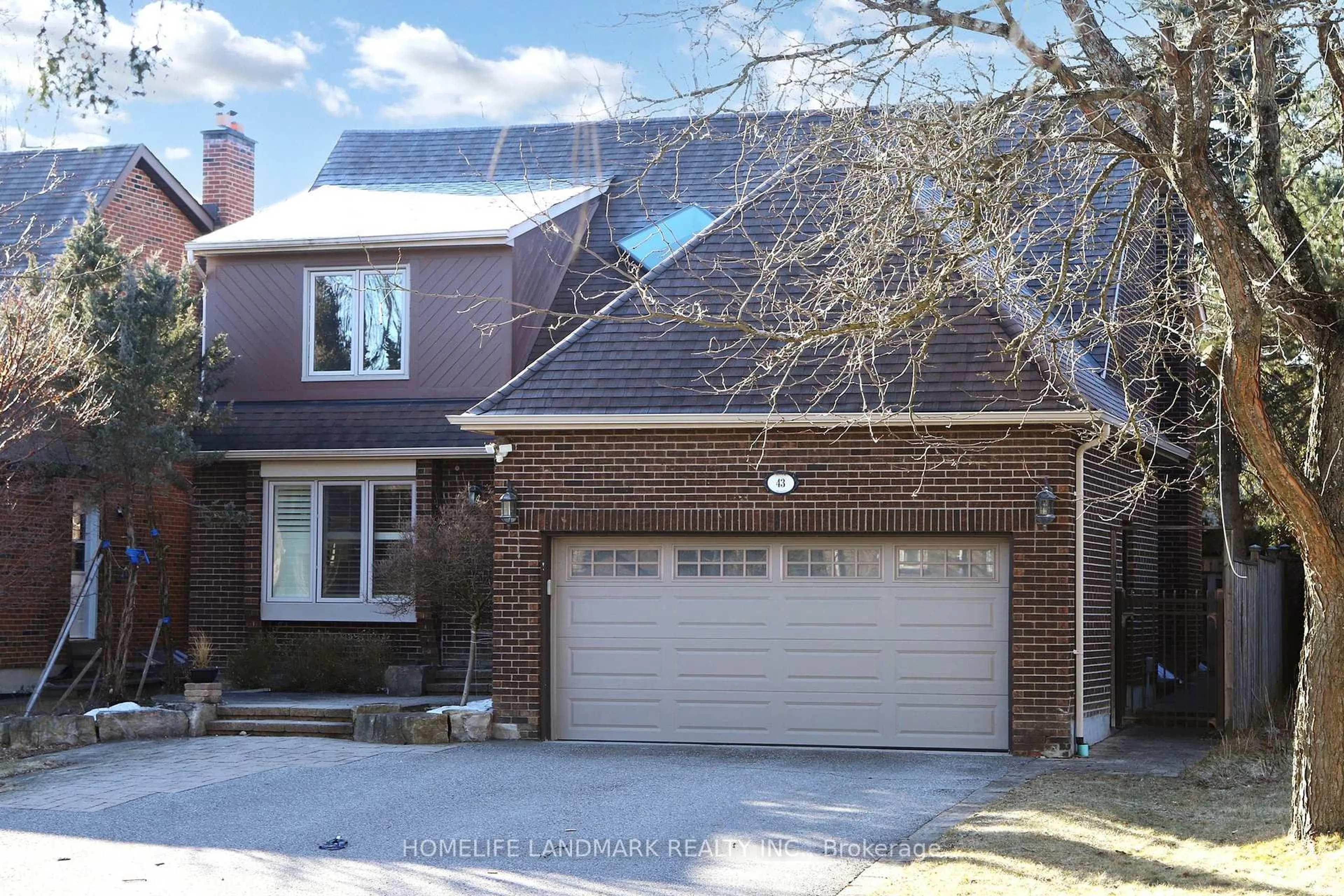 Home with brick exterior material, street for 43 Pennock Cres, Markham Ontario L3R 3M5