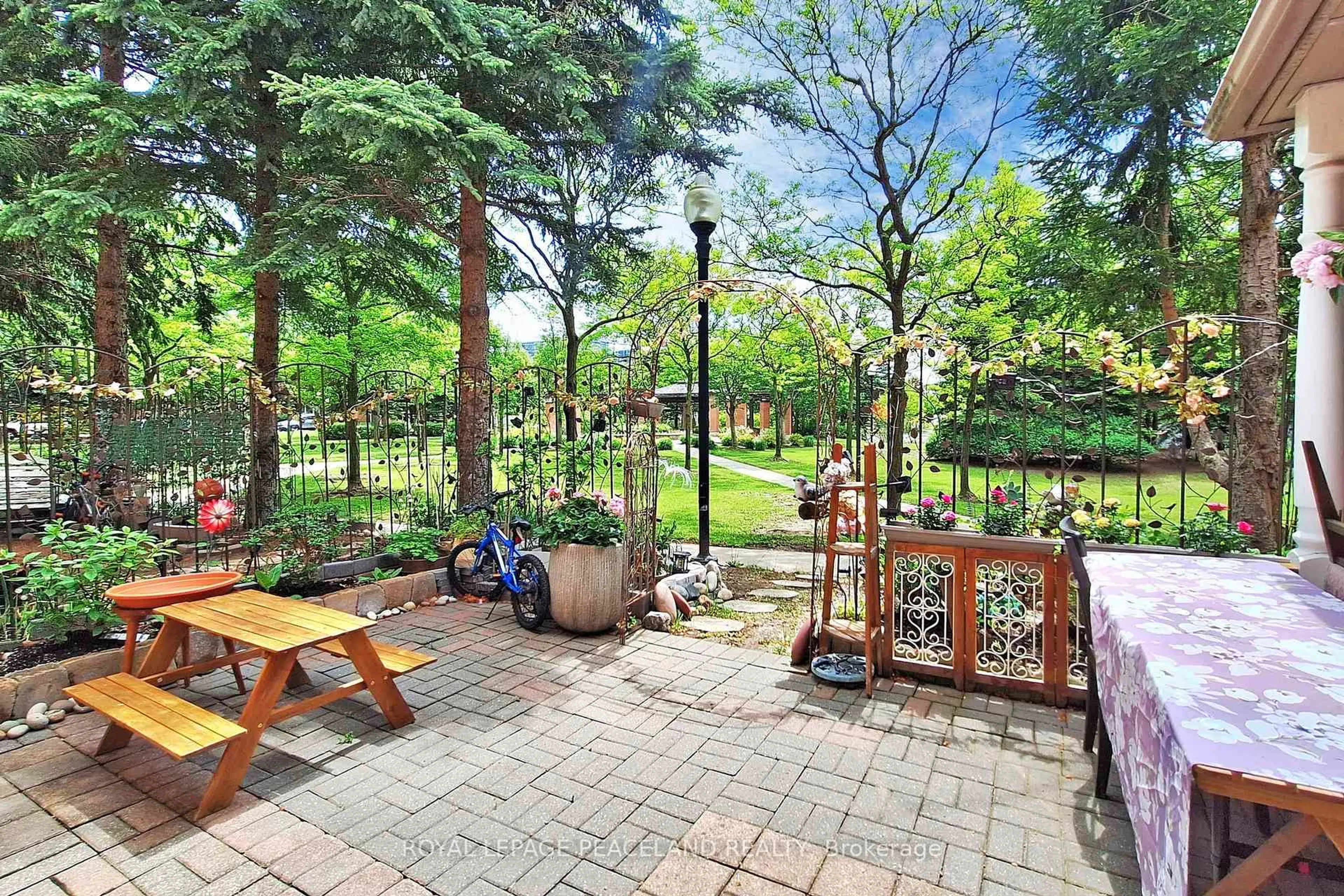 Patio, forest/trees view for 15 St Moritz Way #3, Markham Ontario L3R 4G2
