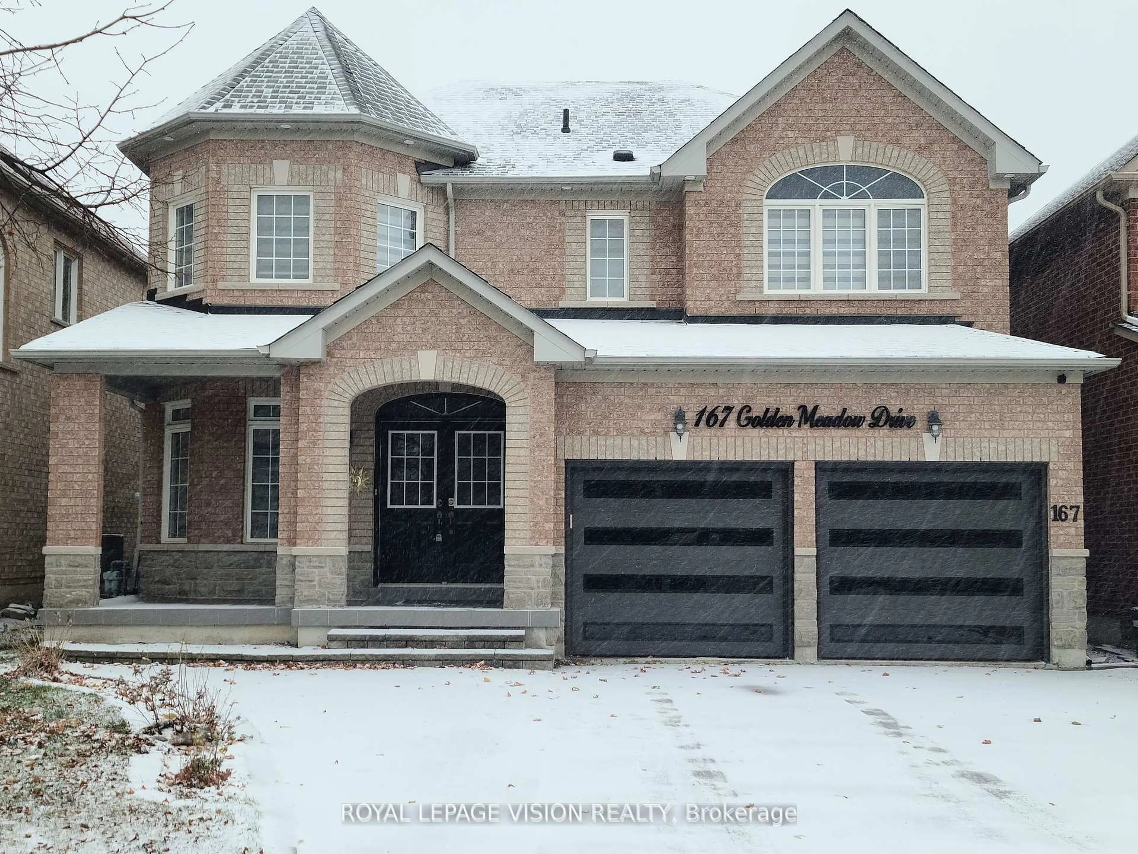 Home with brick exterior material, street for 167 Golden Meadow Dr, Markham Ontario L6E 1E2