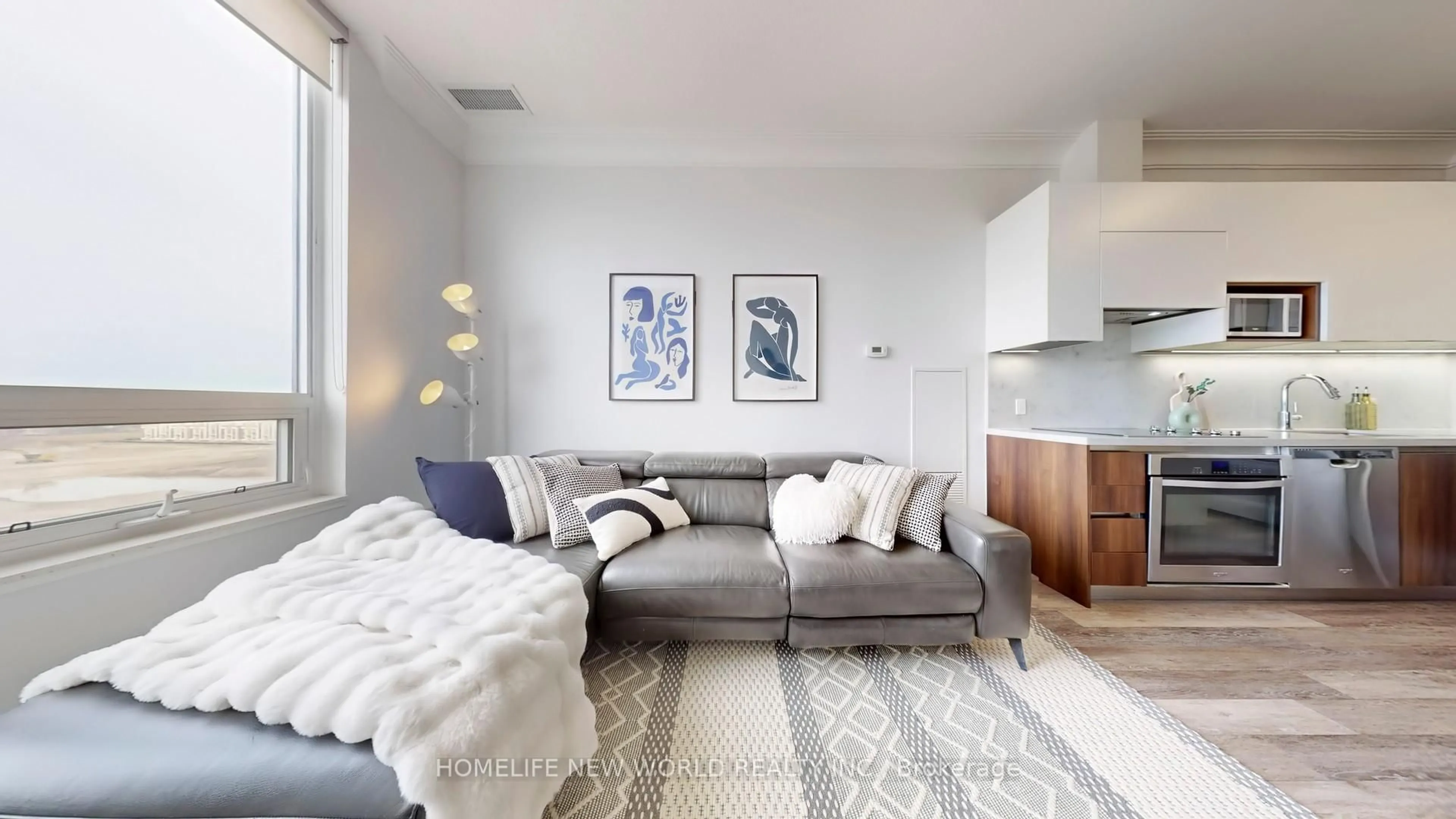 Living room with furniture, unknown for 25 Water Walk Dr #PH15, Markham Ontario L3P 1N3