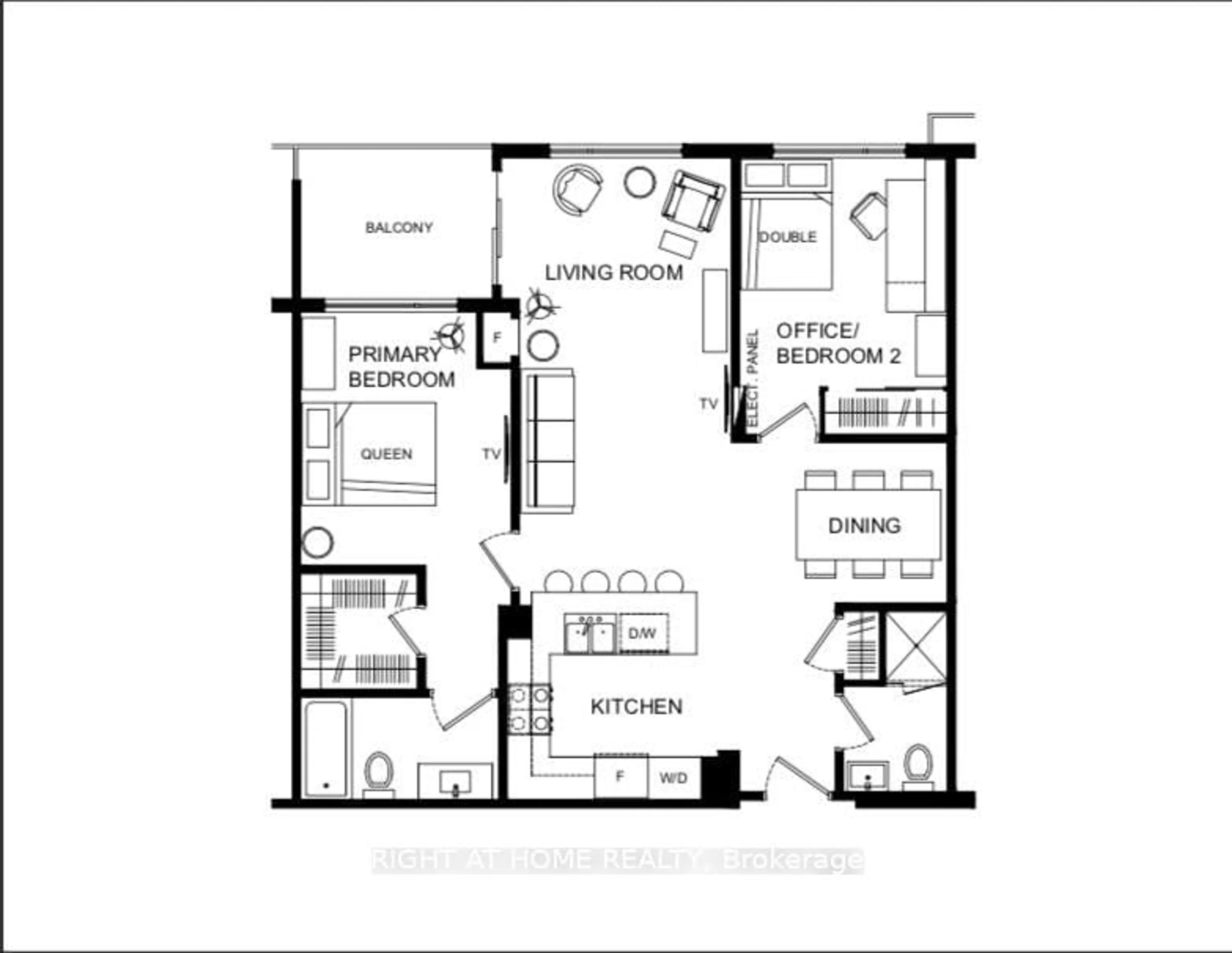 Floor plan for 273 South Park Rd #809, Markham Ontario L3T 0B5