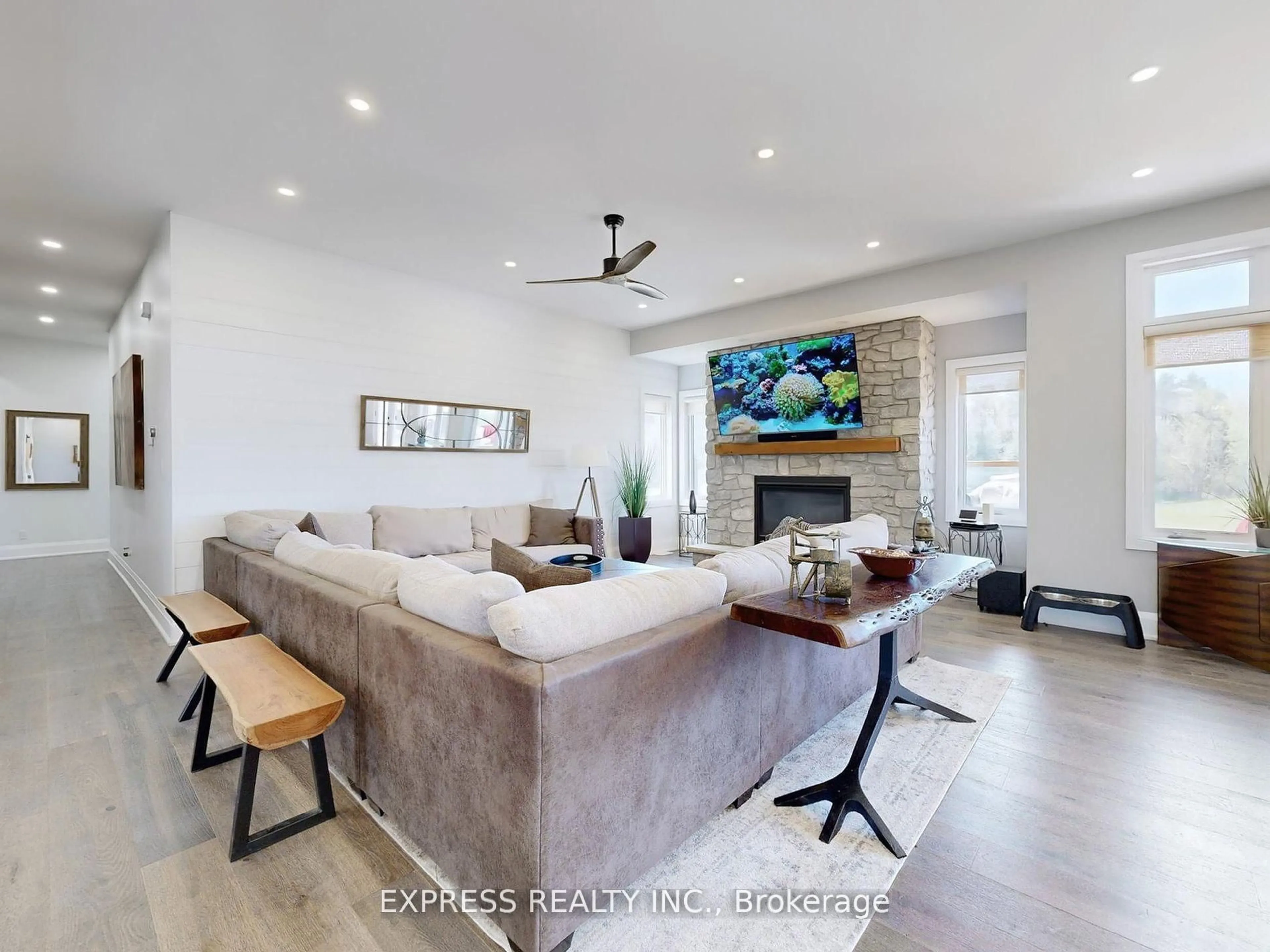 Living room with furniture, unknown for 5517 Side Rd 30, Essa Ontario L0M 1T0
