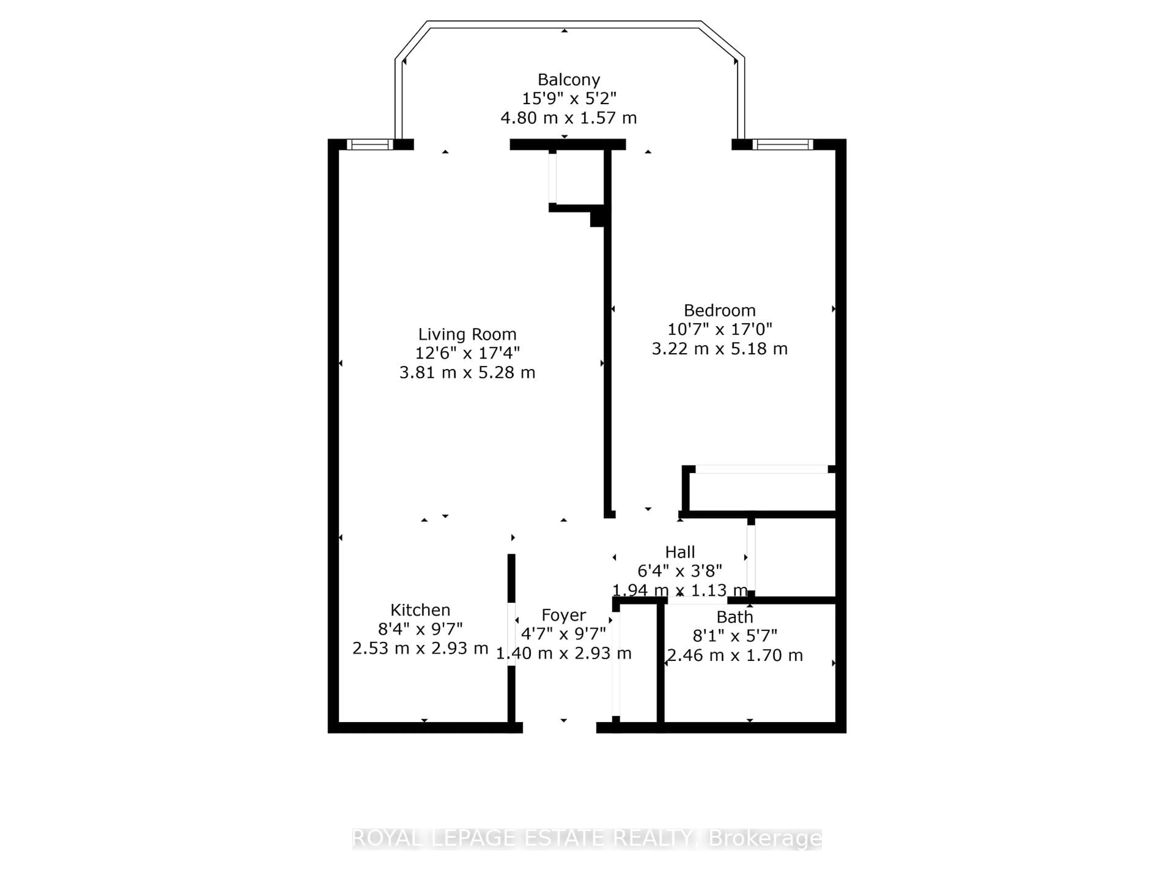 Floor plan for 399 South Park Rd #806, Markham Ontario L3T 7W6