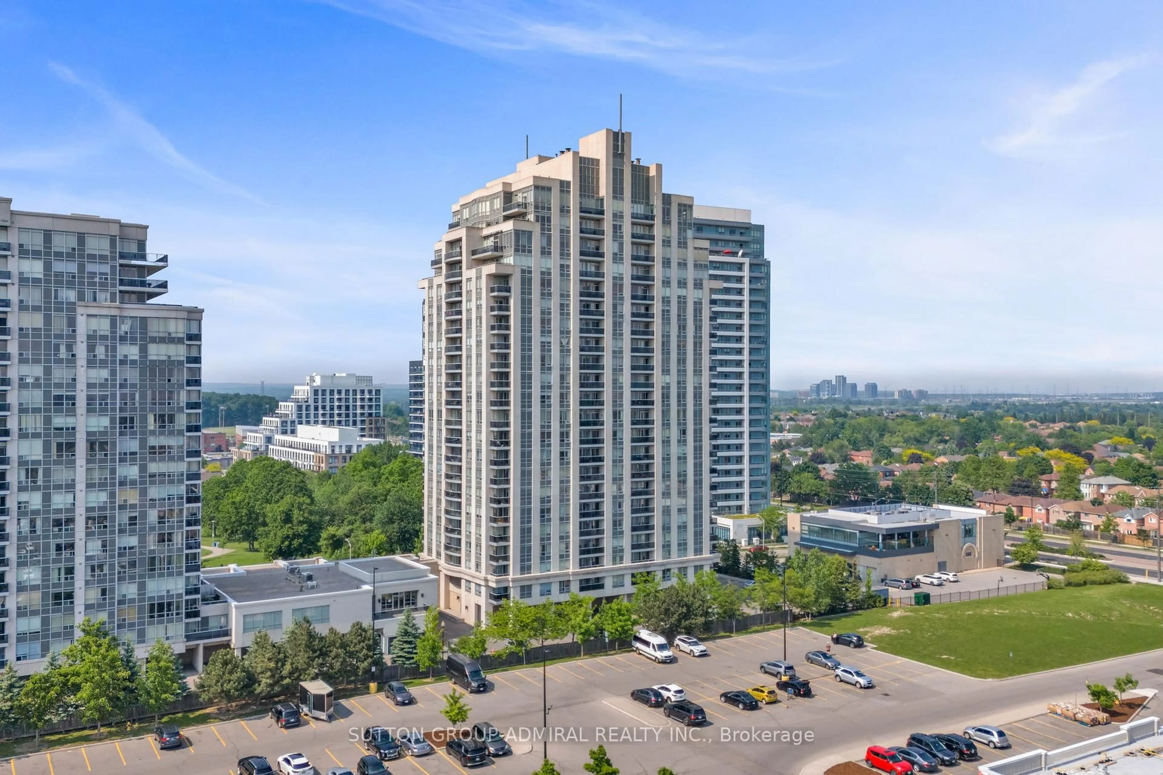 A pic from outside/outdoor area/front of a property/back of a property/a pic from drone, city buildings view from balcony for 7 North Park Rd #2103, Vaughan Ontario L4J 0C9