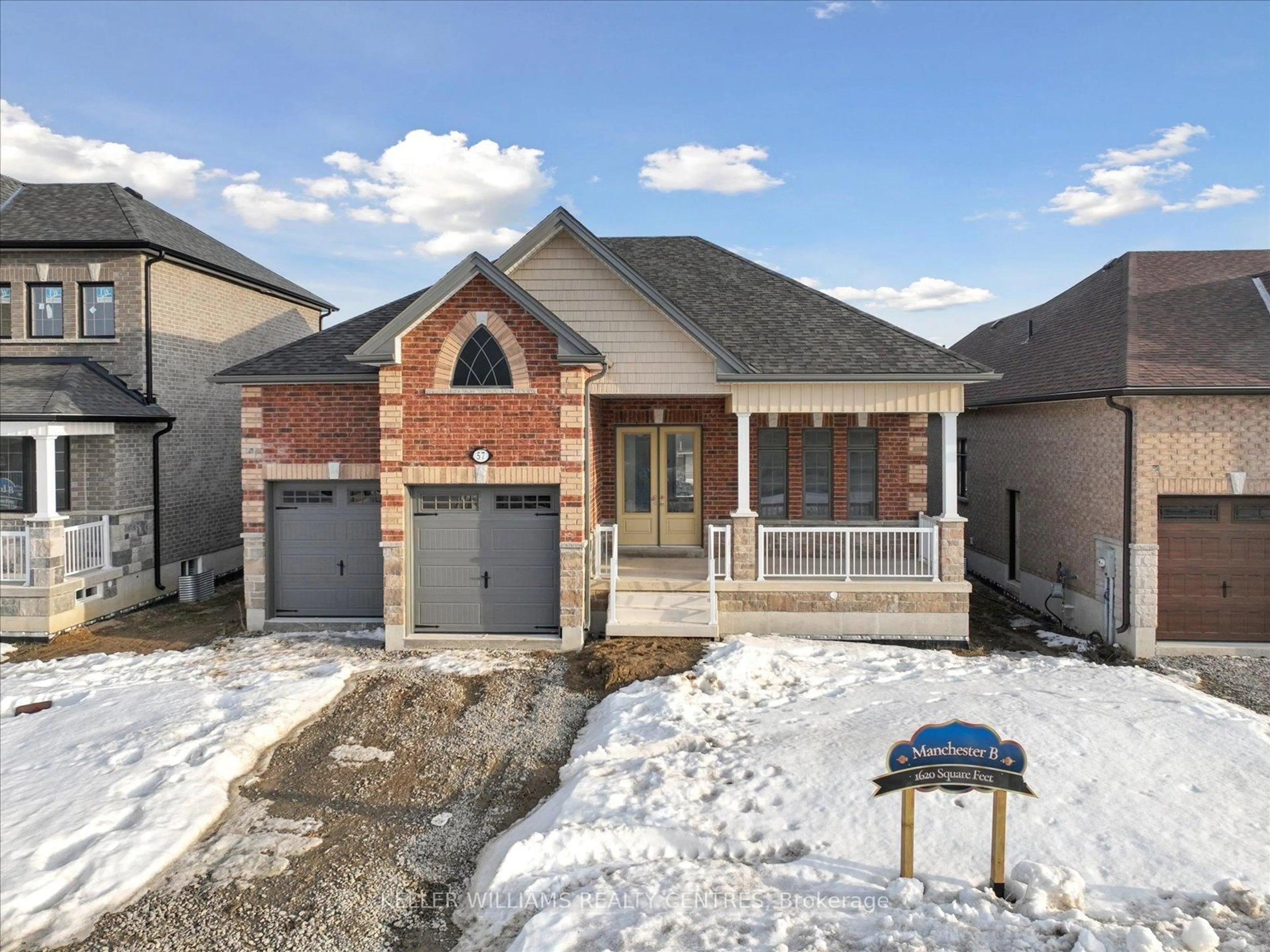Home with brick exterior material, street for 57 Wood Cres, Essa Ontario L3W 0M5