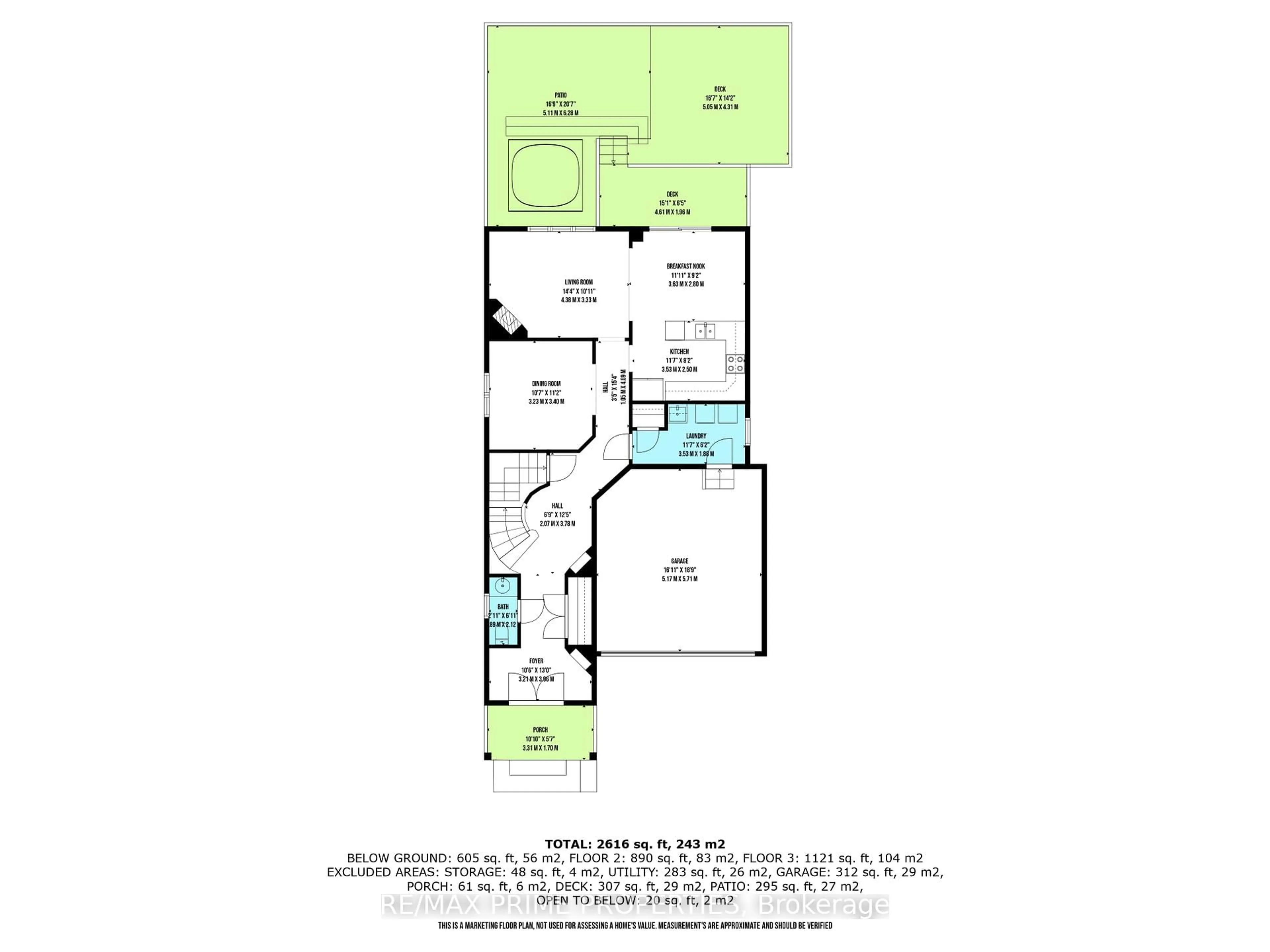 Floor plan for 648 Society Cres, Newmarket Ontario L3X 2V8
