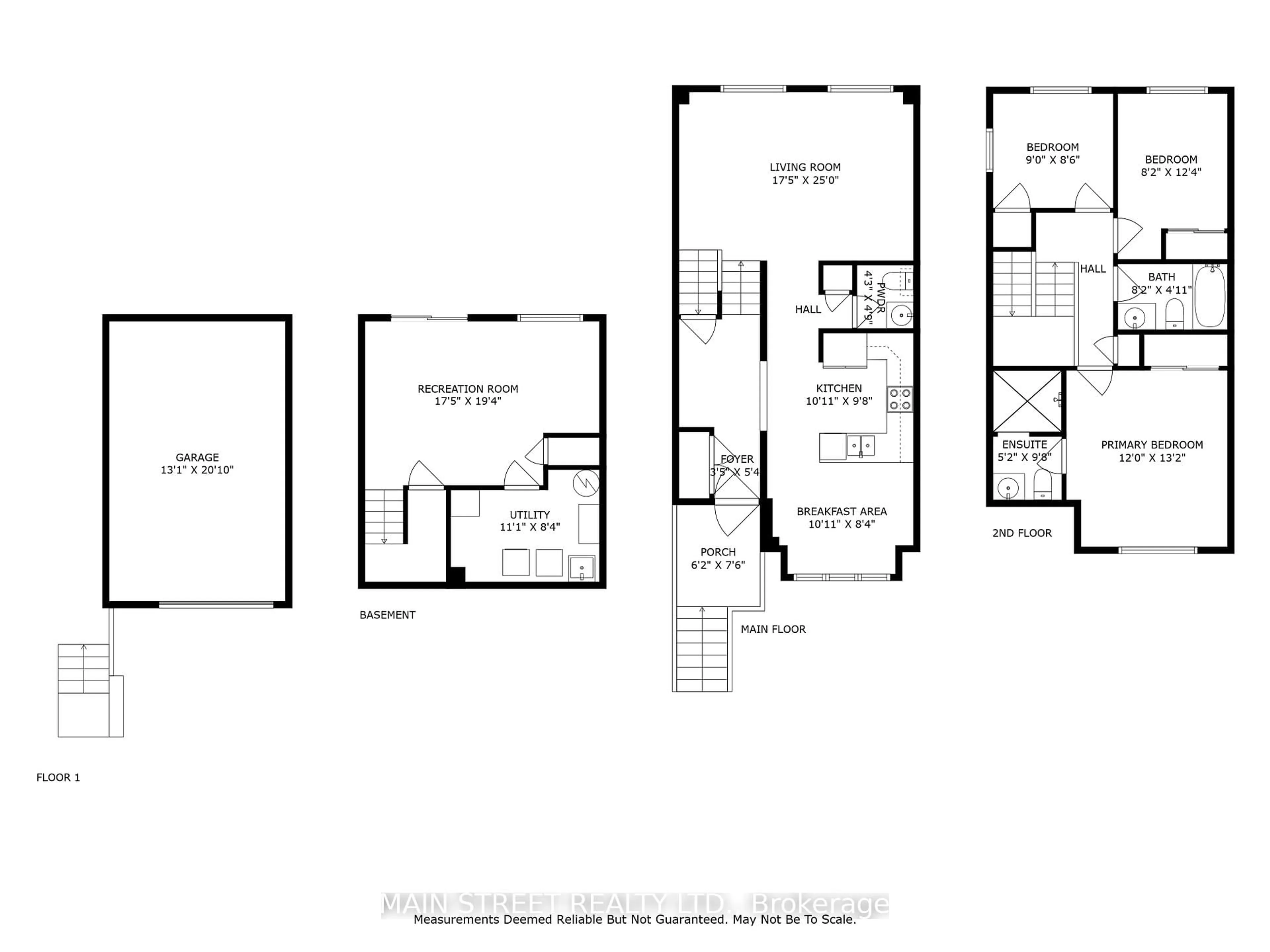 Floor plan for 75 Baywell Cres, Aurora Ontario L4G 7N4