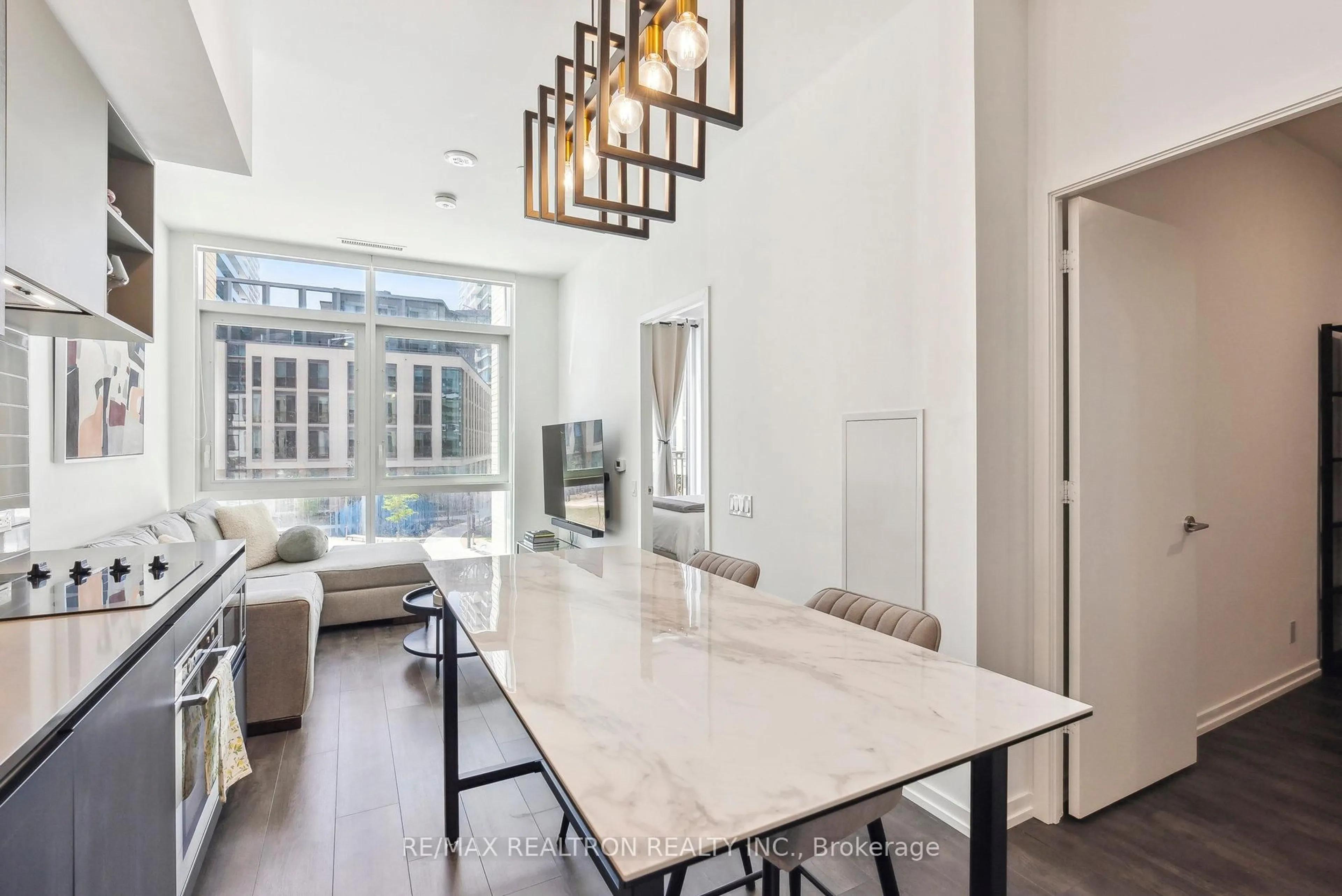 Dining room, ceramic/tile floor for 7890 Jane St #205, Vaughan Ontario L4K 0K9