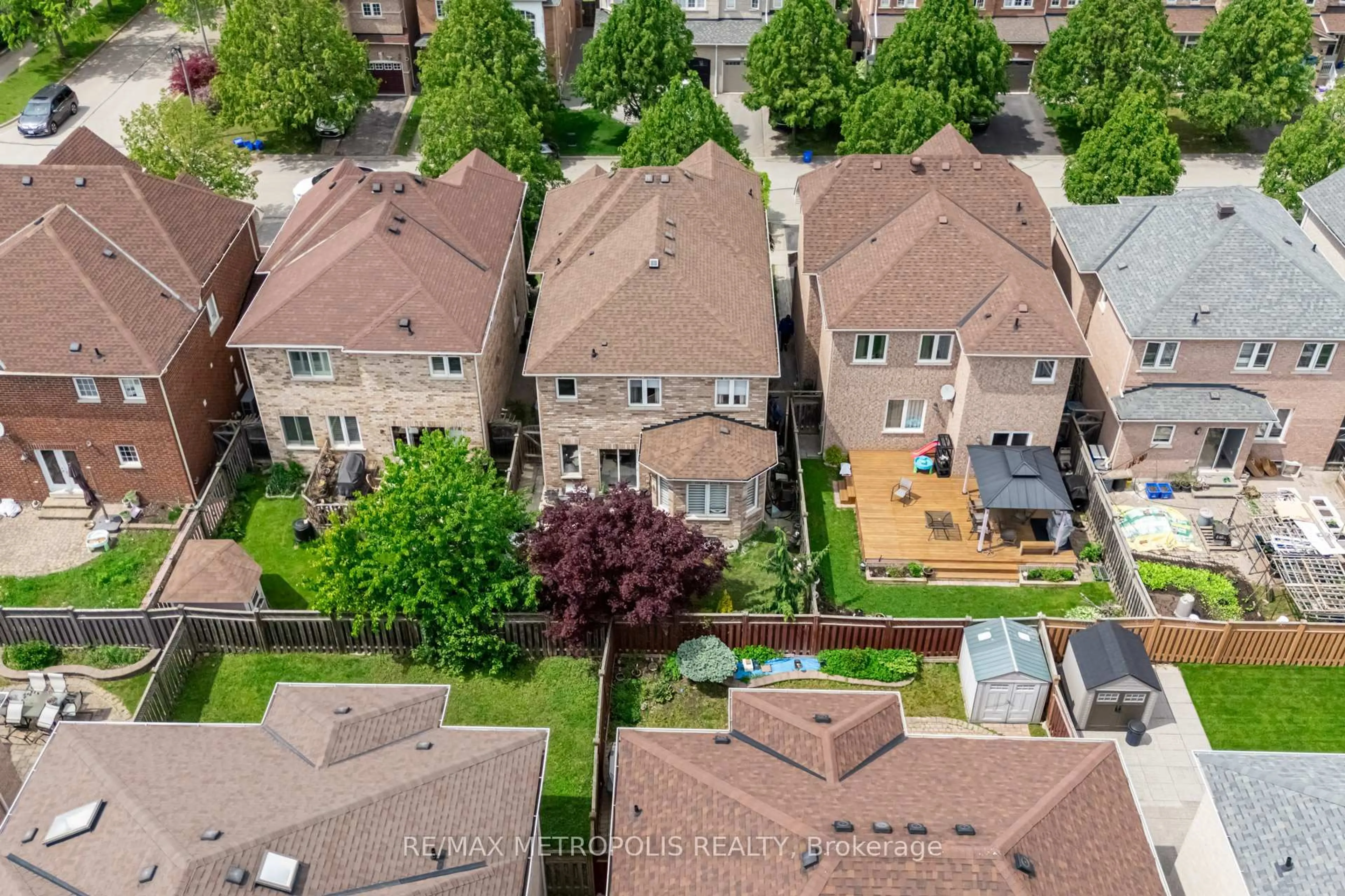 A pic from outside/outdoor area/front of a property/back of a property/a pic from drone, street for 19 Miramar Dr, Markham Ontario L6E 1Z6