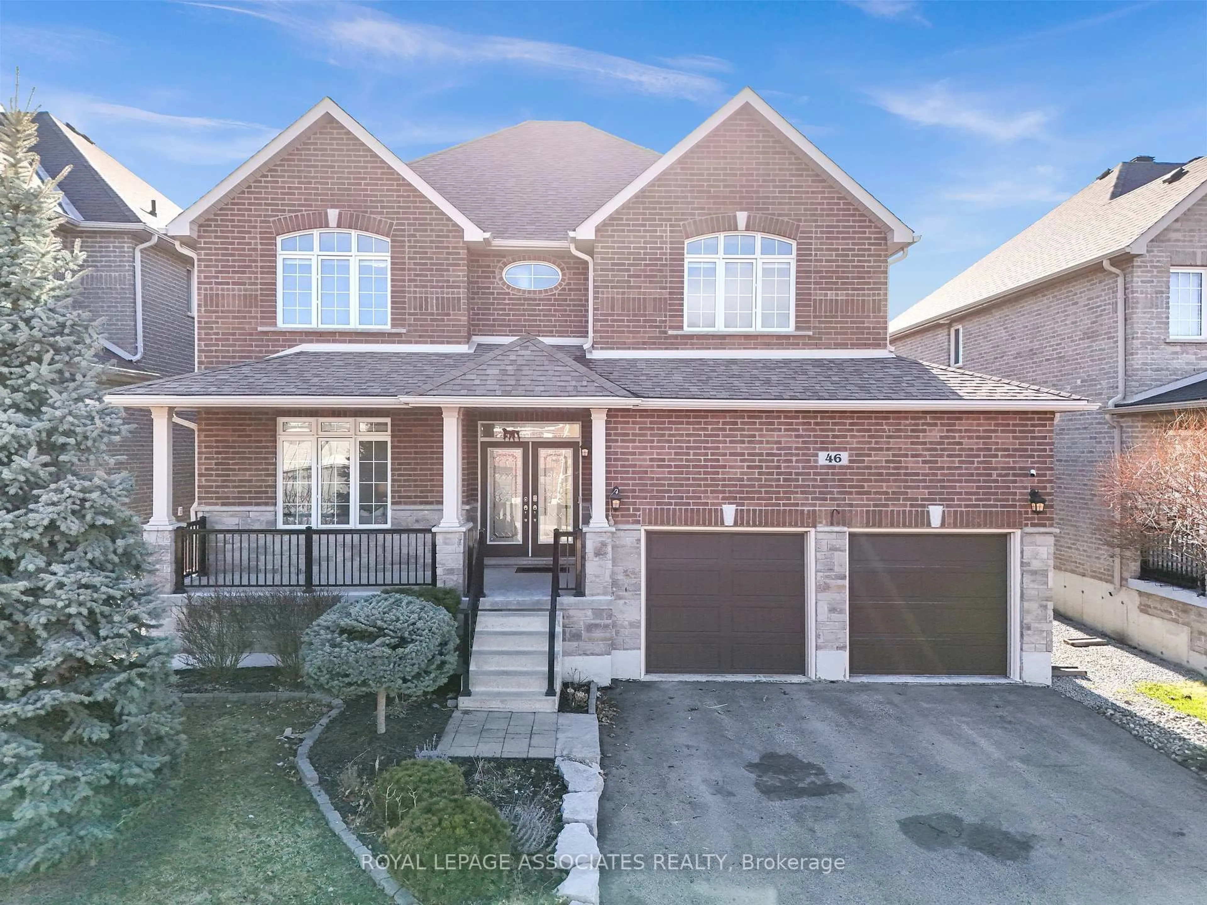 Home with brick exterior material, street for 46 Tim Jacobs Dr, Georgina Ontario L4P 0G5