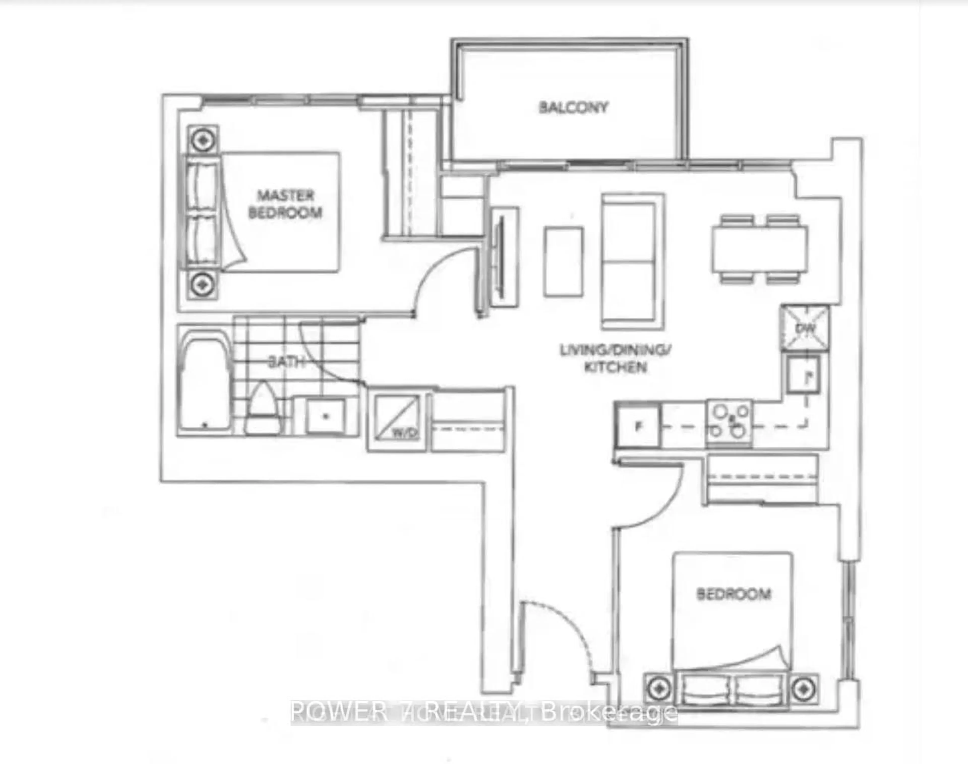 Floor plan for 10 Honeycrisp Cres #1801, Vaughan Ontario L4K 0M7