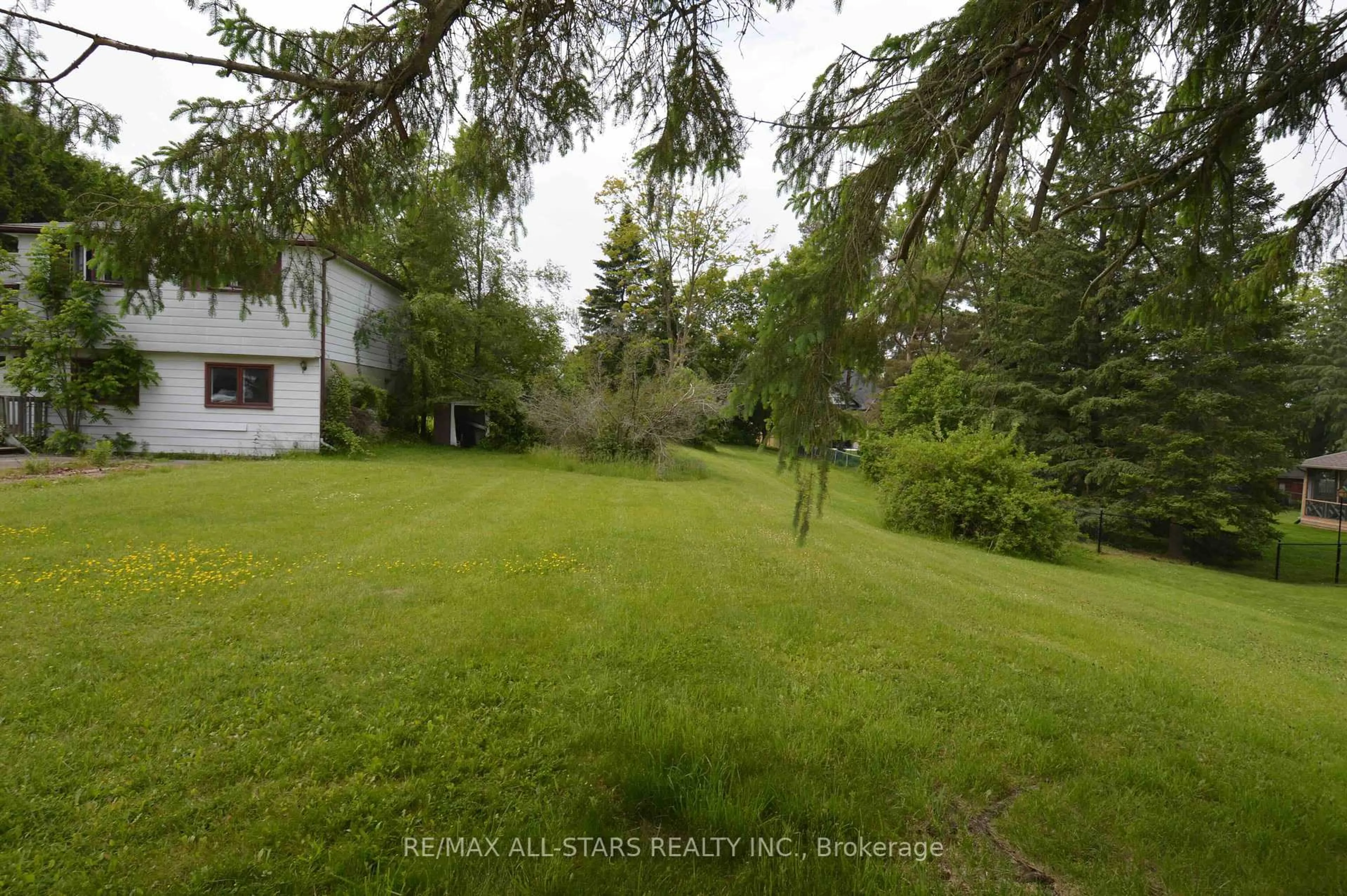 A pic from outside/outdoor area/front of a property/back of a property/a pic from drone, forest/trees view for 24 Young St, Uxbridge Ontario L9P 1B9