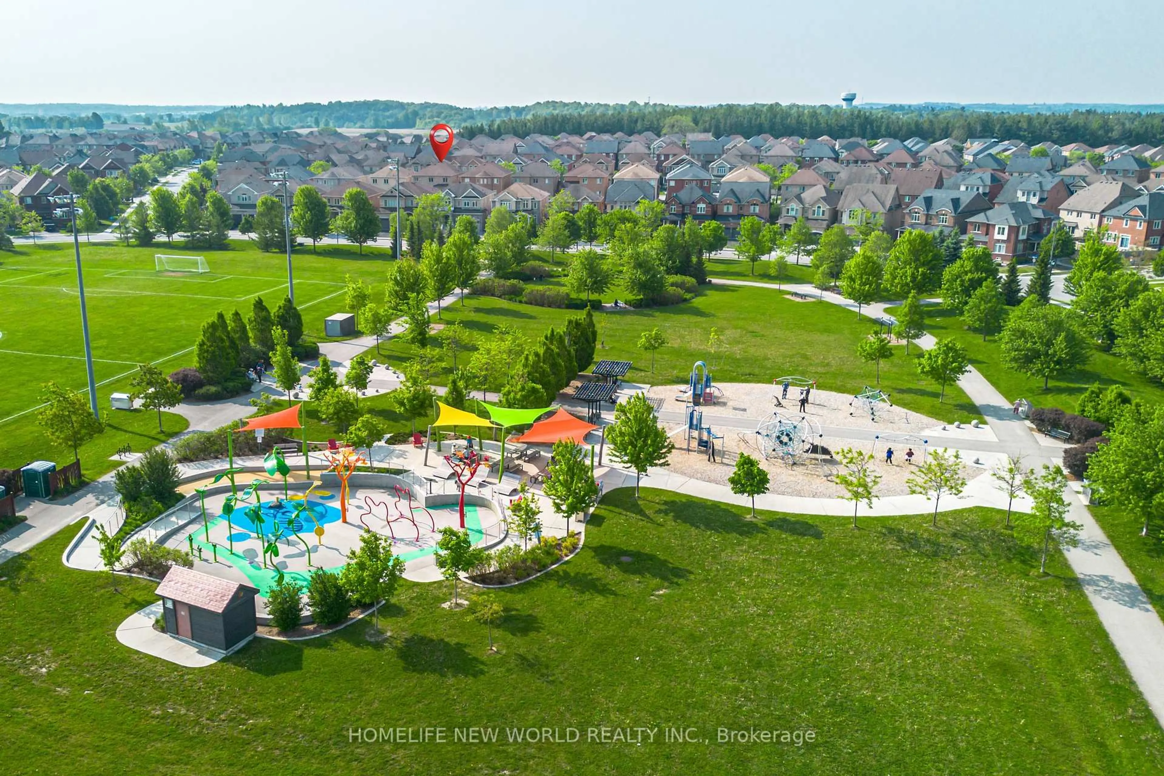 A pic from outside/outdoor area/front of a property/back of a property/a pic from drone, unknown for 1178 Mctavish Dr, Newmarket Ontario L3X 0A8