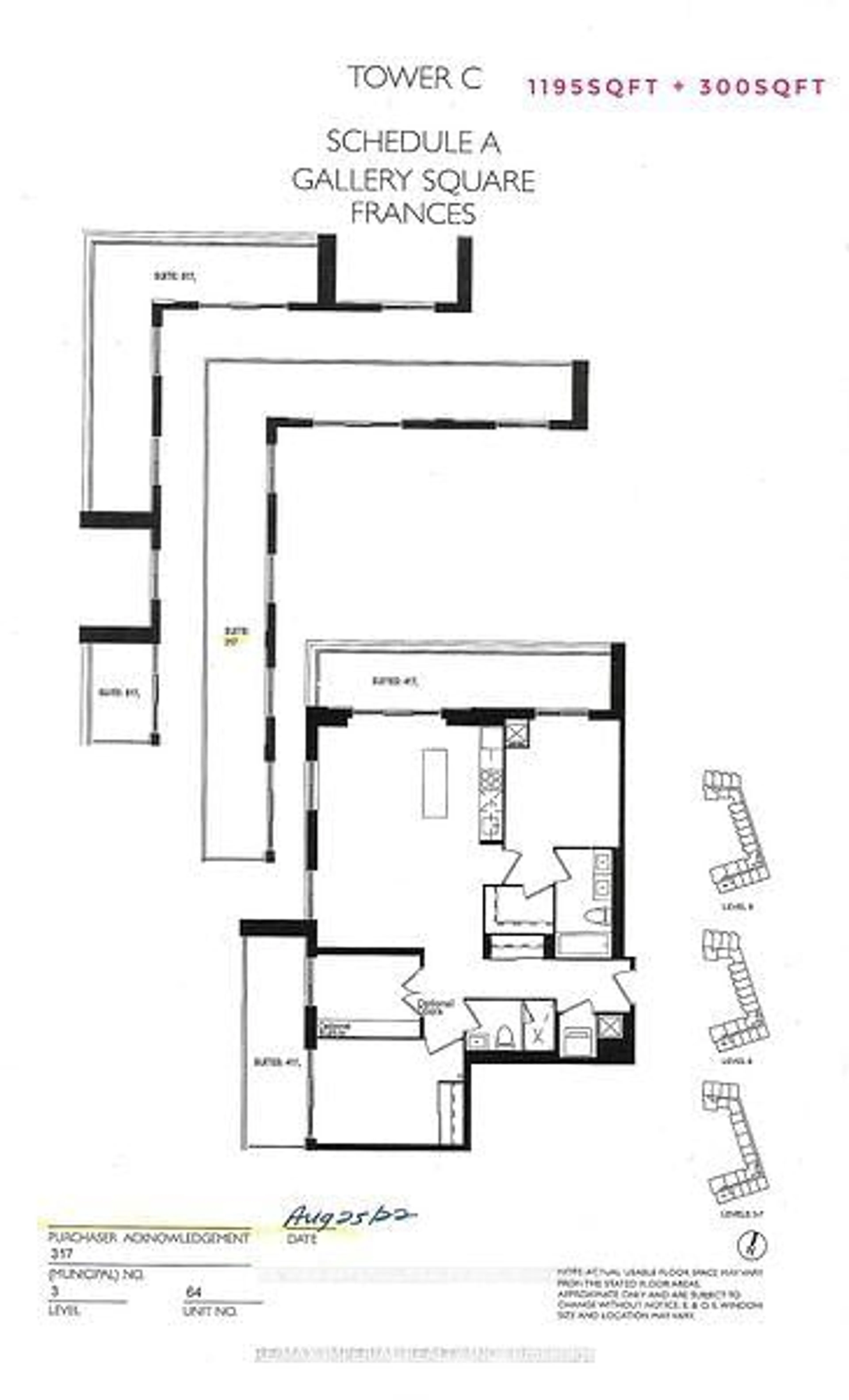 Floor plan for 38 Simcoe Prom #C317, Markham Ontario L6G 1B3