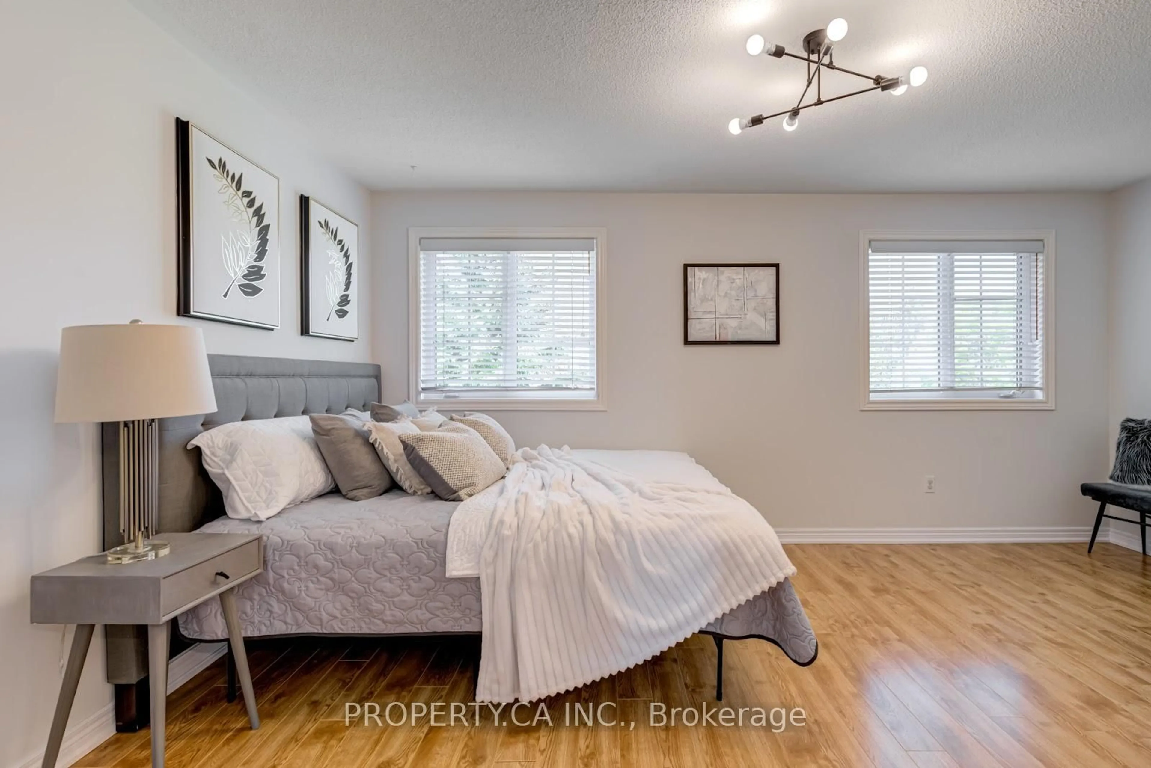 Bedroom with bed, wood/laminate floor for 137 Preston Hill Cres, Vaughan Ontario L4K 5L5