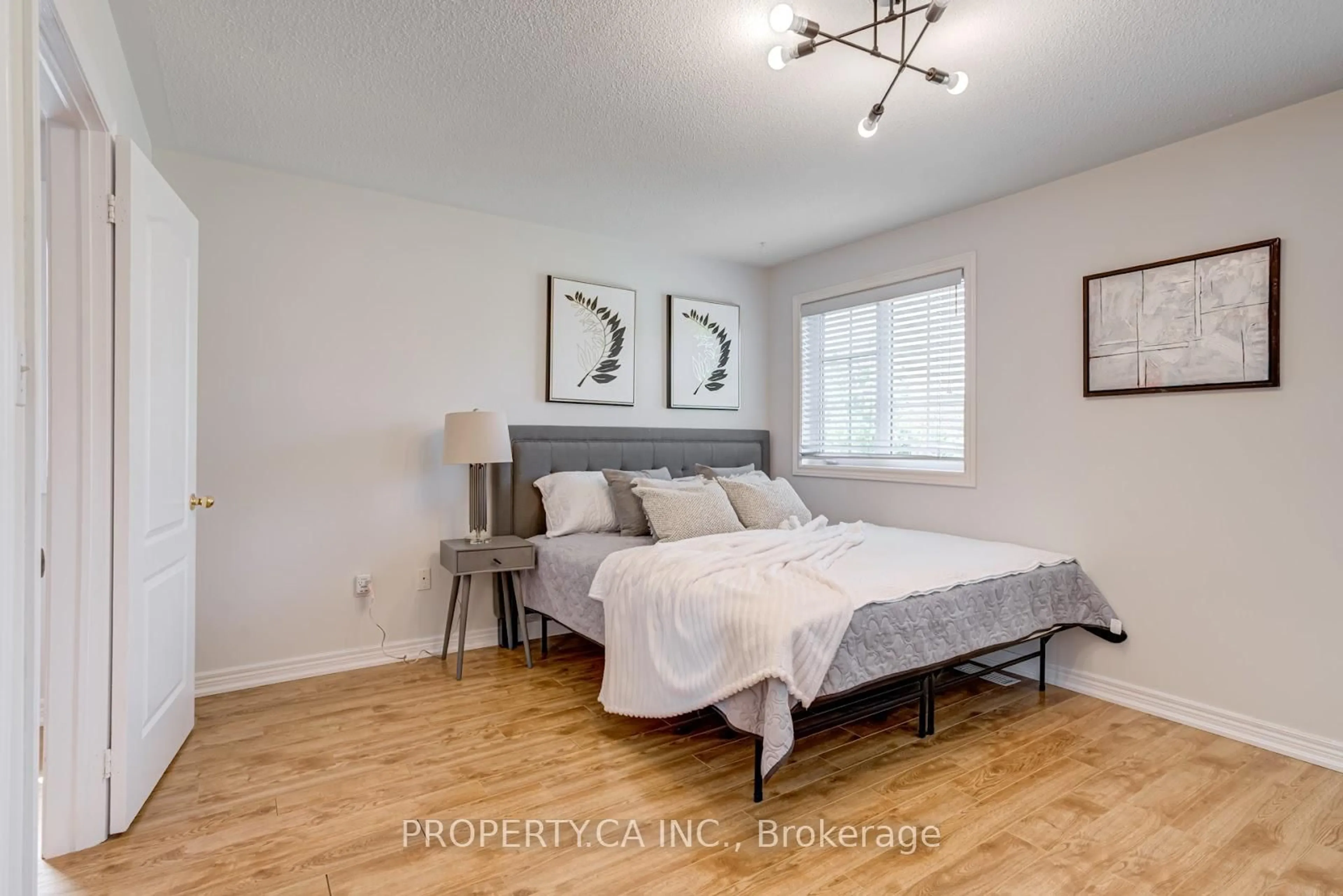 Bedroom with bed, wood/laminate floor for 137 Preston Hill Cres, Vaughan Ontario L4K 5L5
