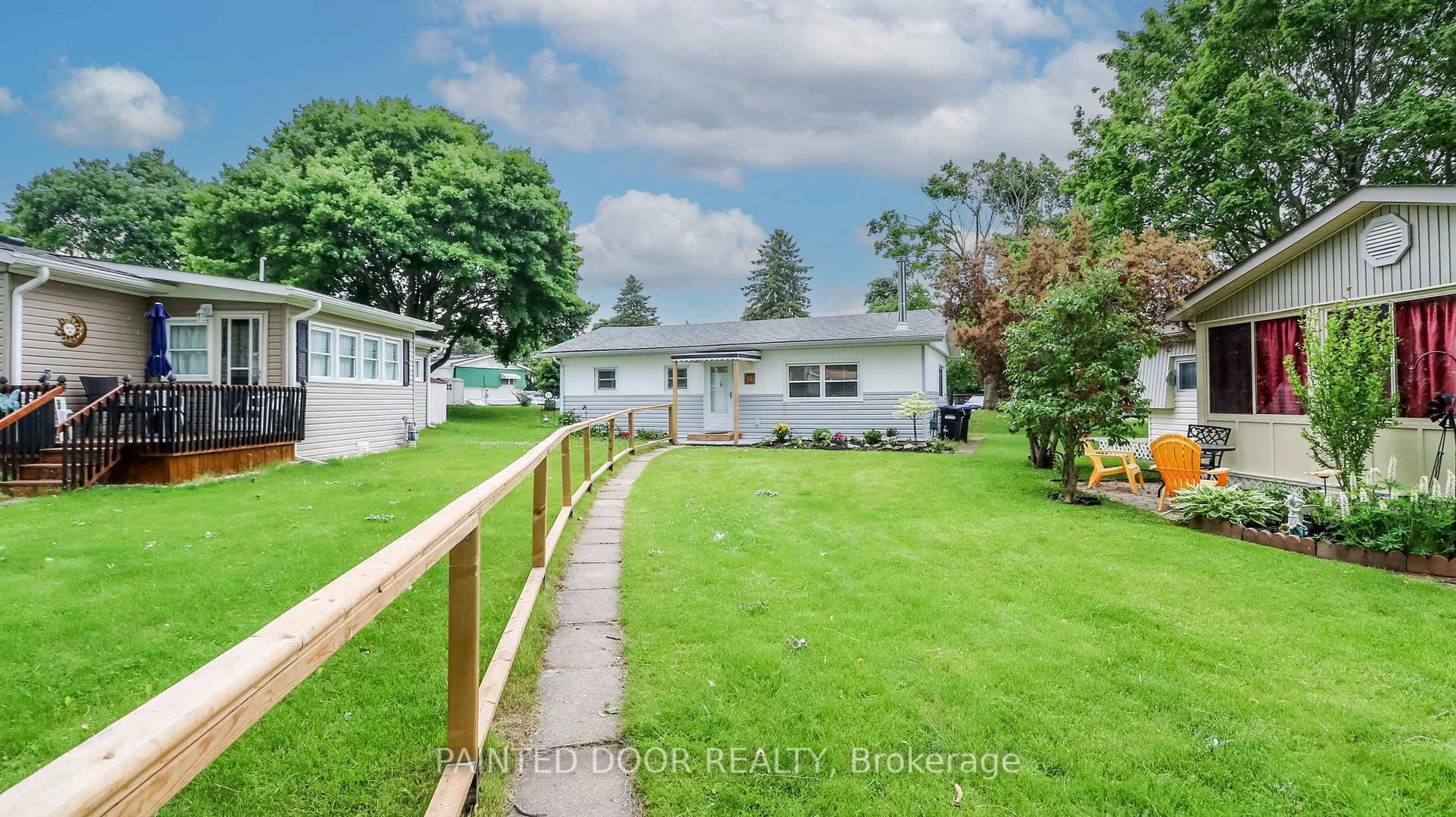 A pic from outside/outdoor area/front of a property/back of a property/a pic from drone, water/lake/river/ocean view for 45 Hawthorne Dr, Innisfil Ontario L9S 1P1
