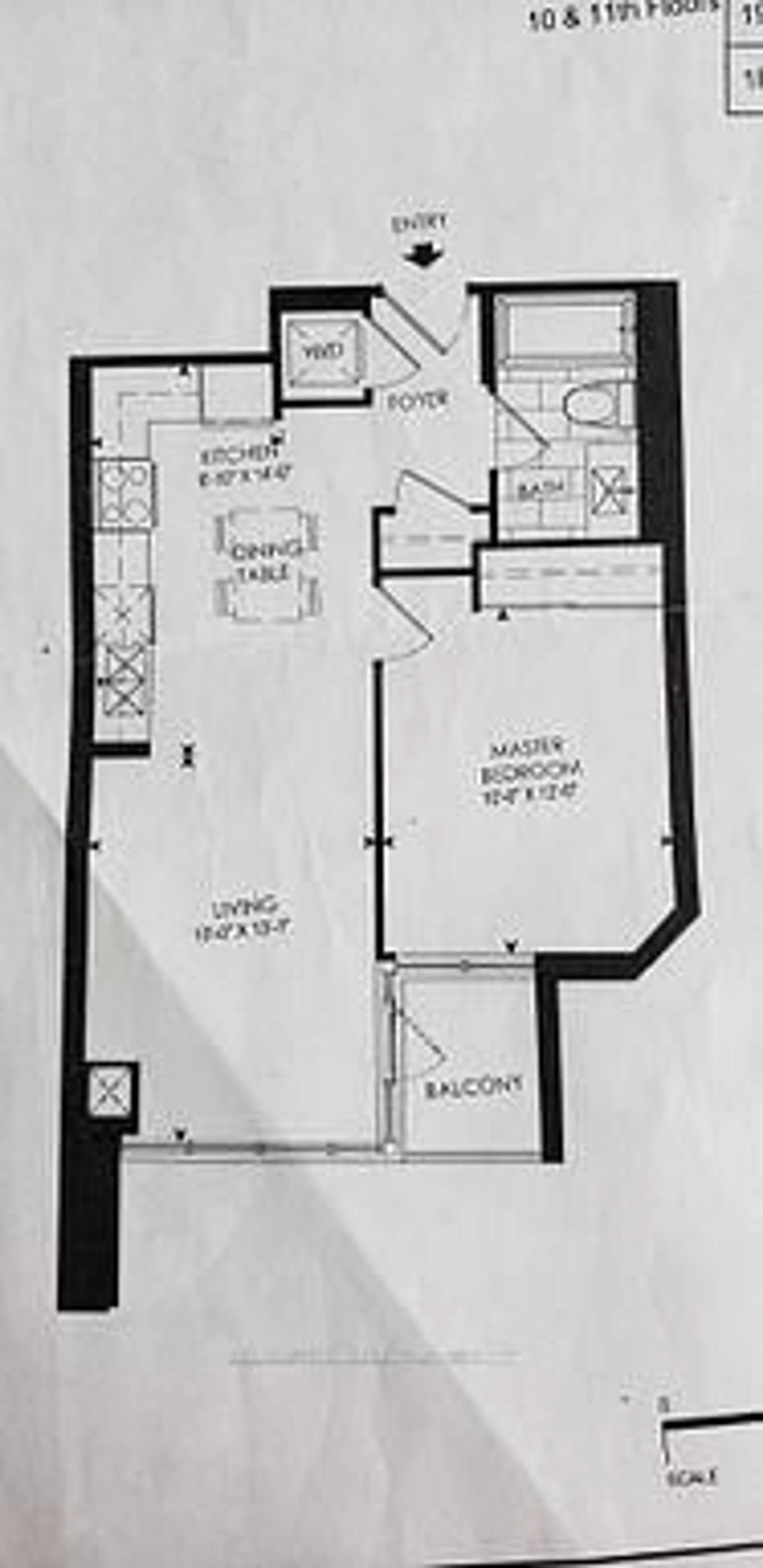 Floor plan for 33 CLEGG Rd #D1102, Markham Ontario L6G 0G6