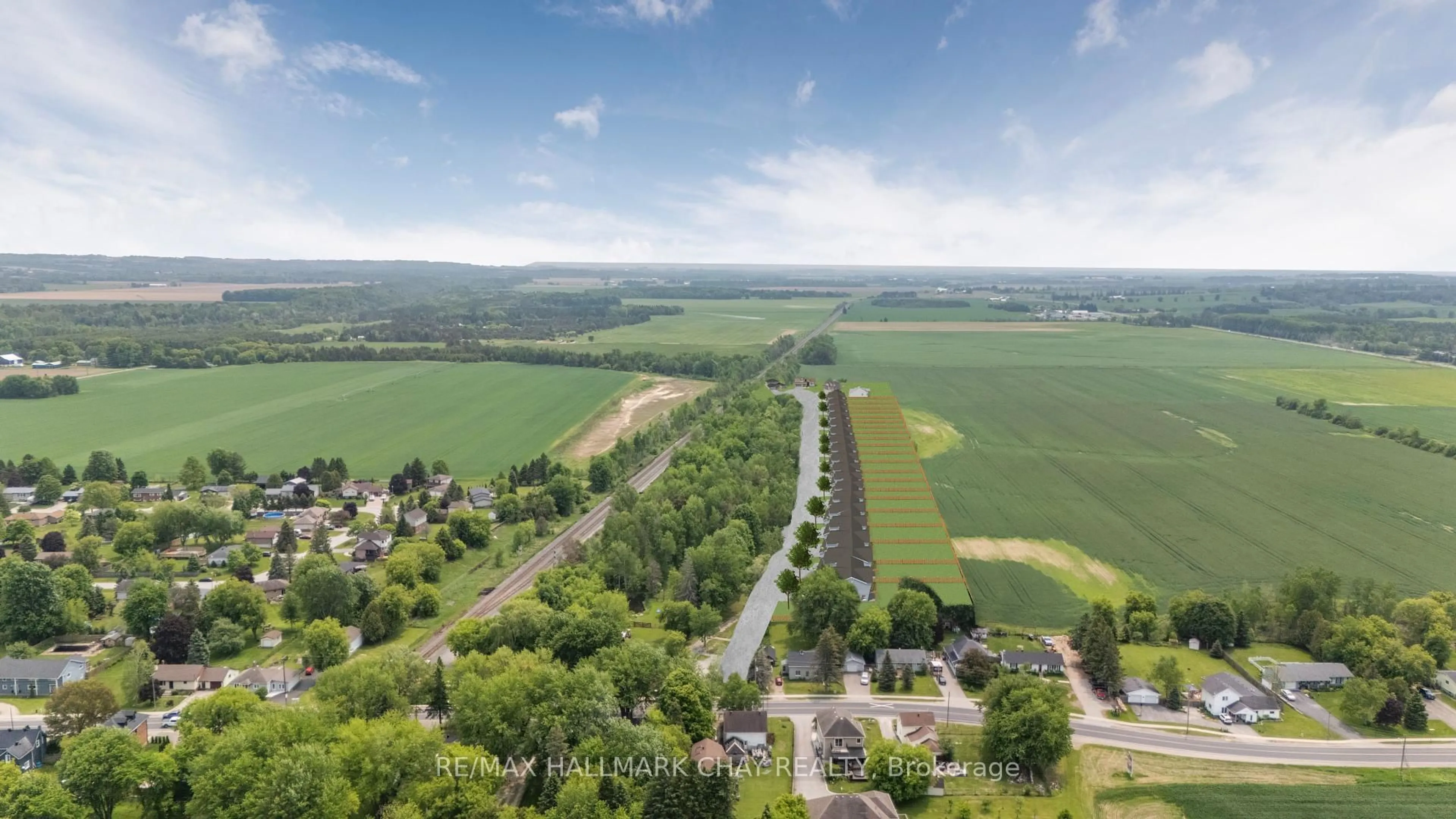 A pic from outside/outdoor area/front of a property/back of a property/a pic from drone, water/lake/river/ocean view for 147 Murphy Rd, Essa Ontario L0M 1B1