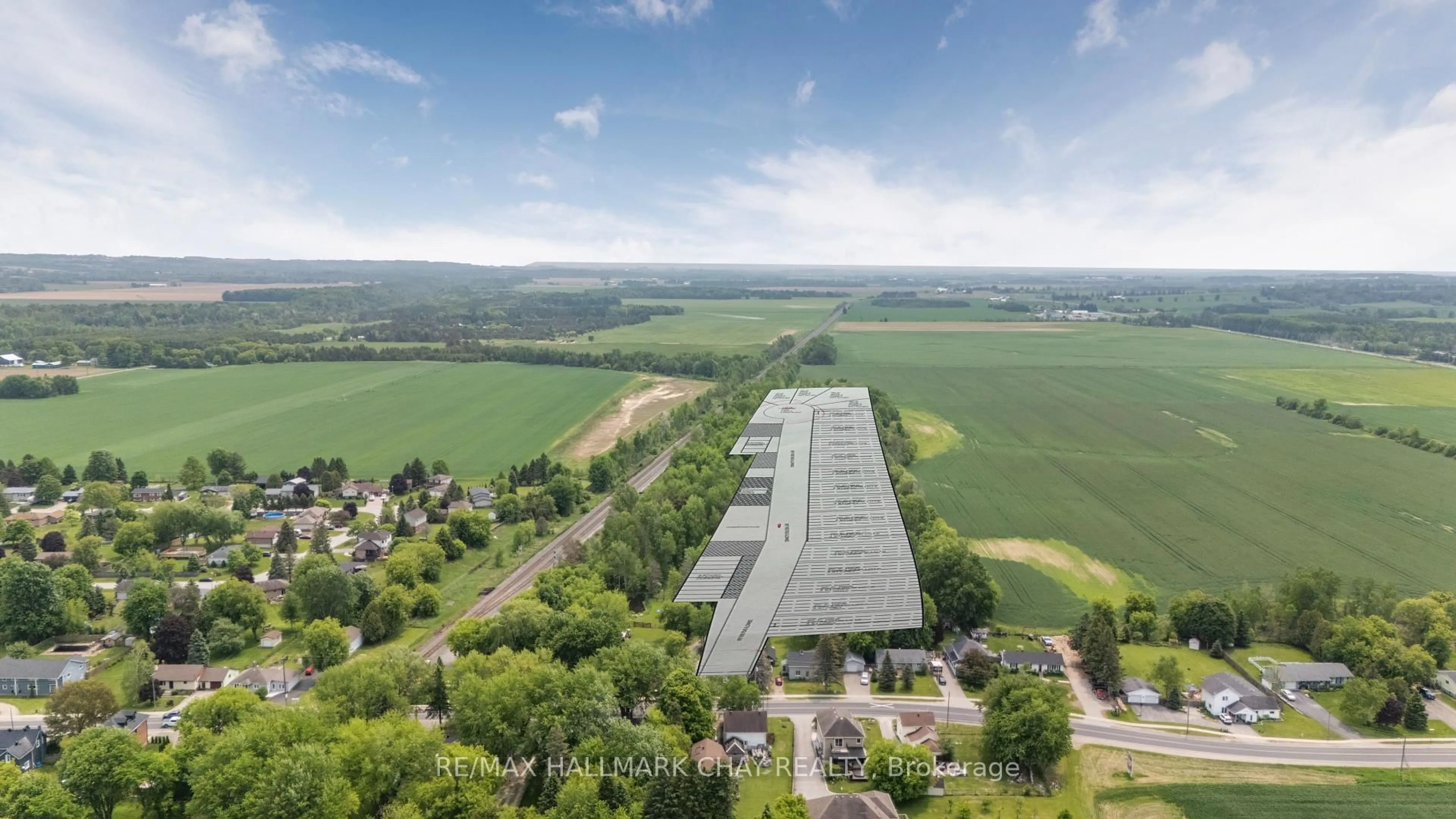 A pic from outside/outdoor area/front of a property/back of a property/a pic from drone, mountain view for 147 Murphy Rd, Essa Ontario L0M 1B1