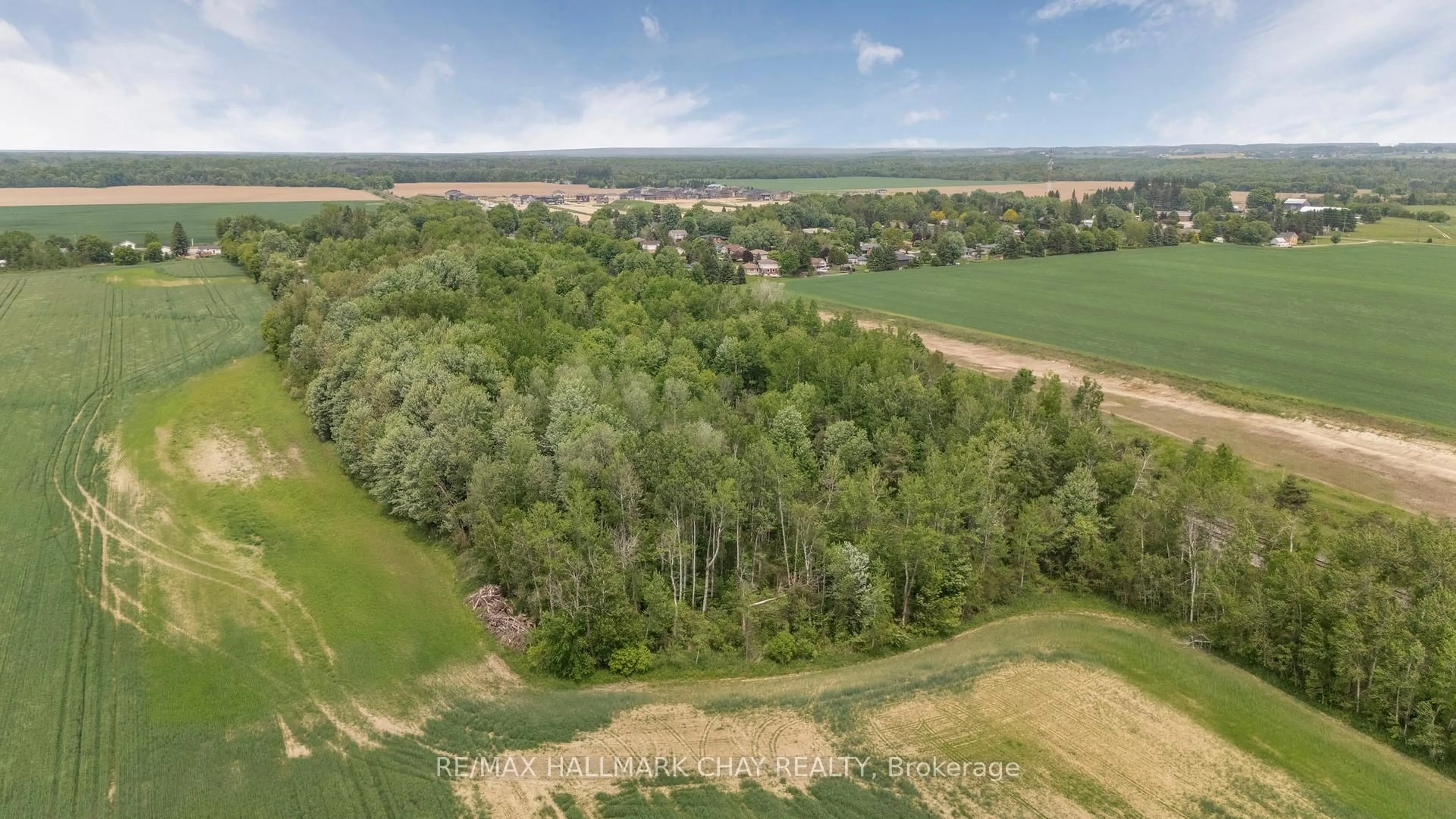 A pic from outside/outdoor area/front of a property/back of a property/a pic from drone, forest/trees view for 147 Murphy Rd, Essa Ontario L0M 1B1